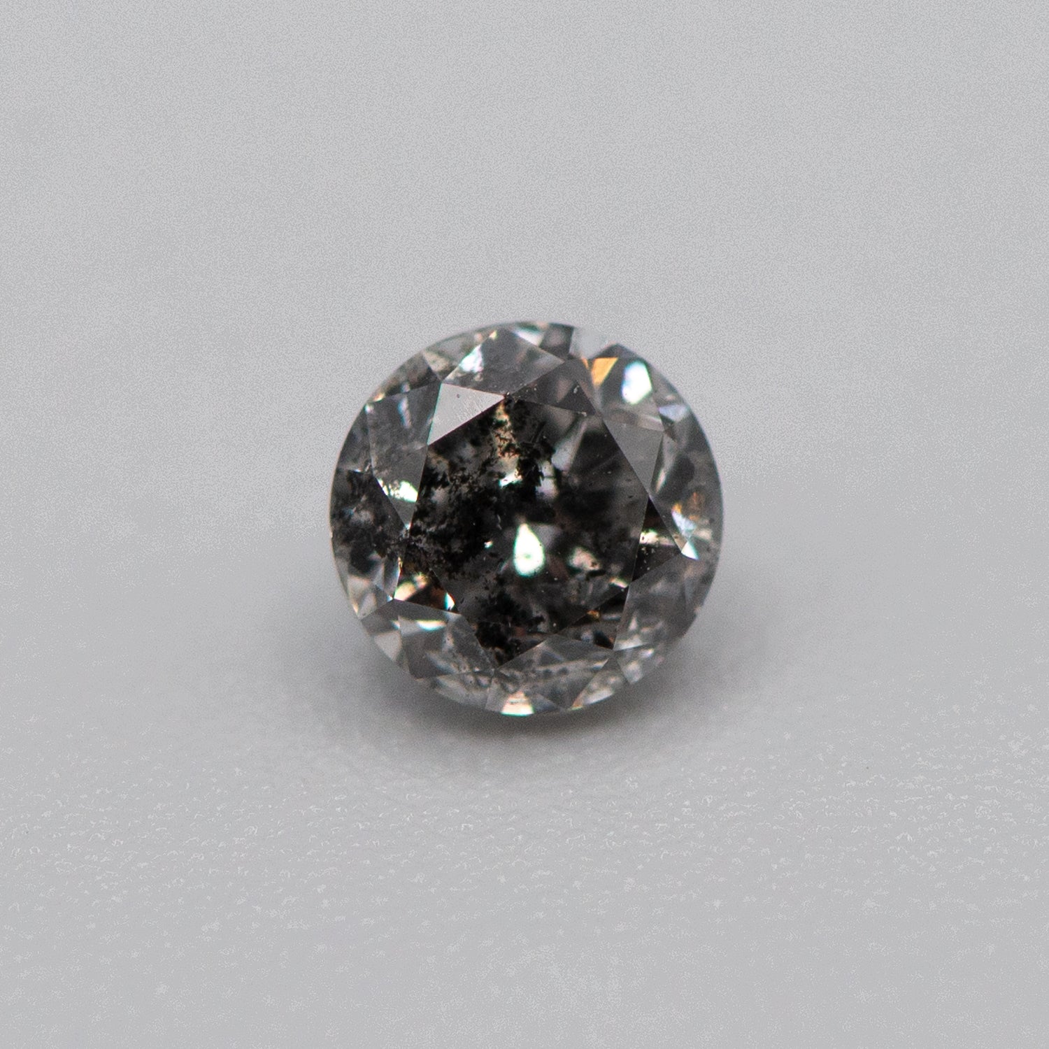 0.48ct Round Shaped Medium Grey Loose Salt & Pepper Diamond Malleable Jewellers