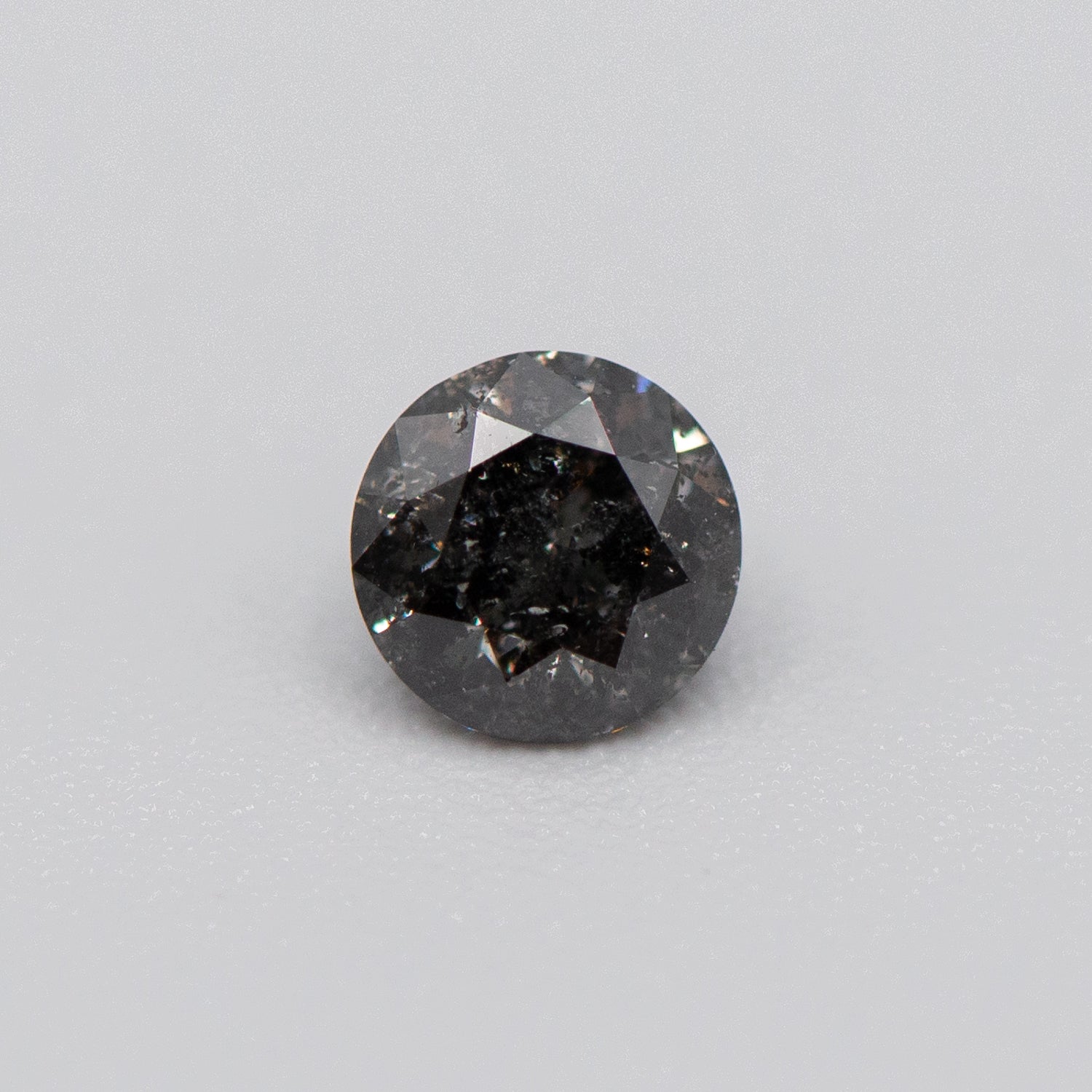 0.50ct Round Shaped Dark Grey Loose Salt & Pepper Diamond Malleable Jewellers