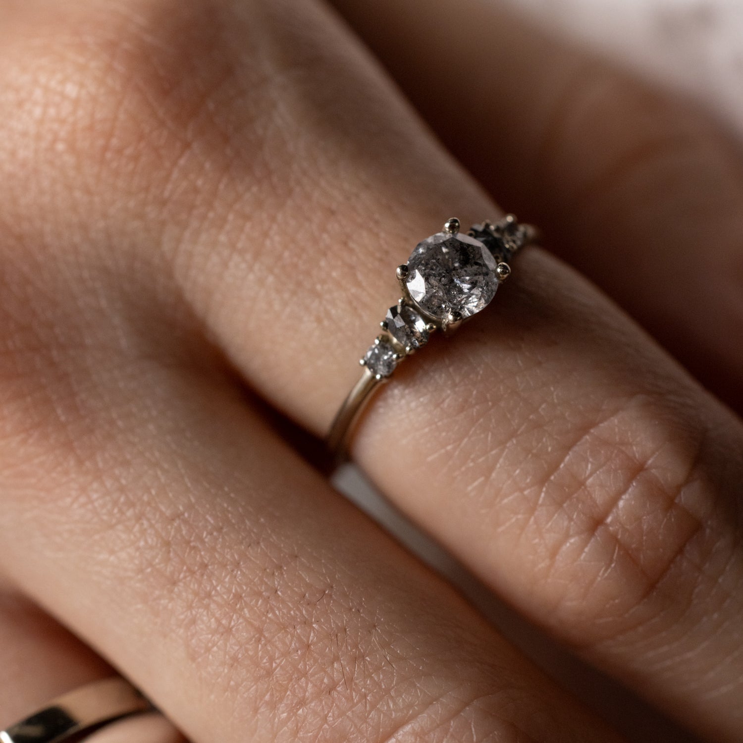 Array Engagement Ring in White Gold - Malleable Jewellers