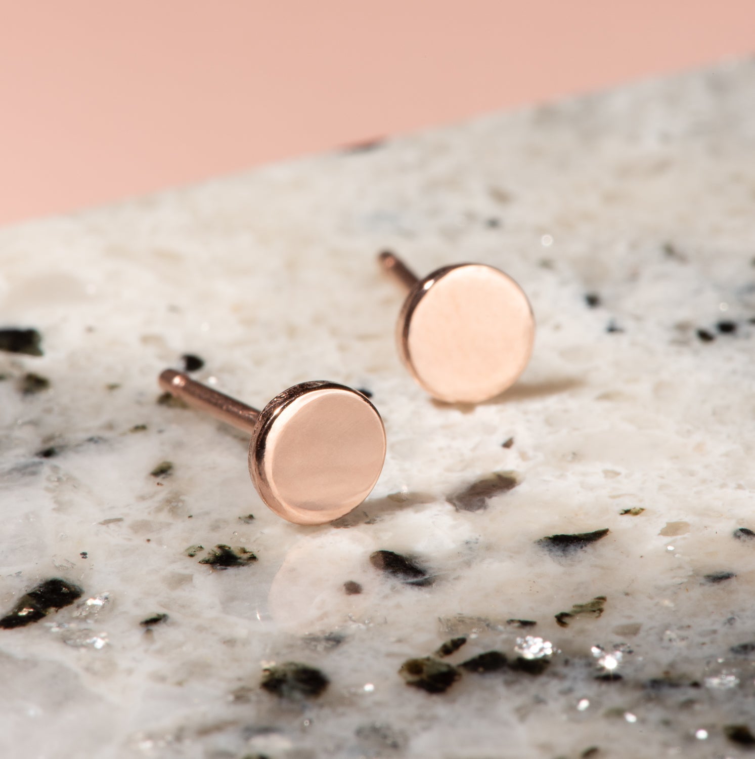 Rose Gold Circle Studs