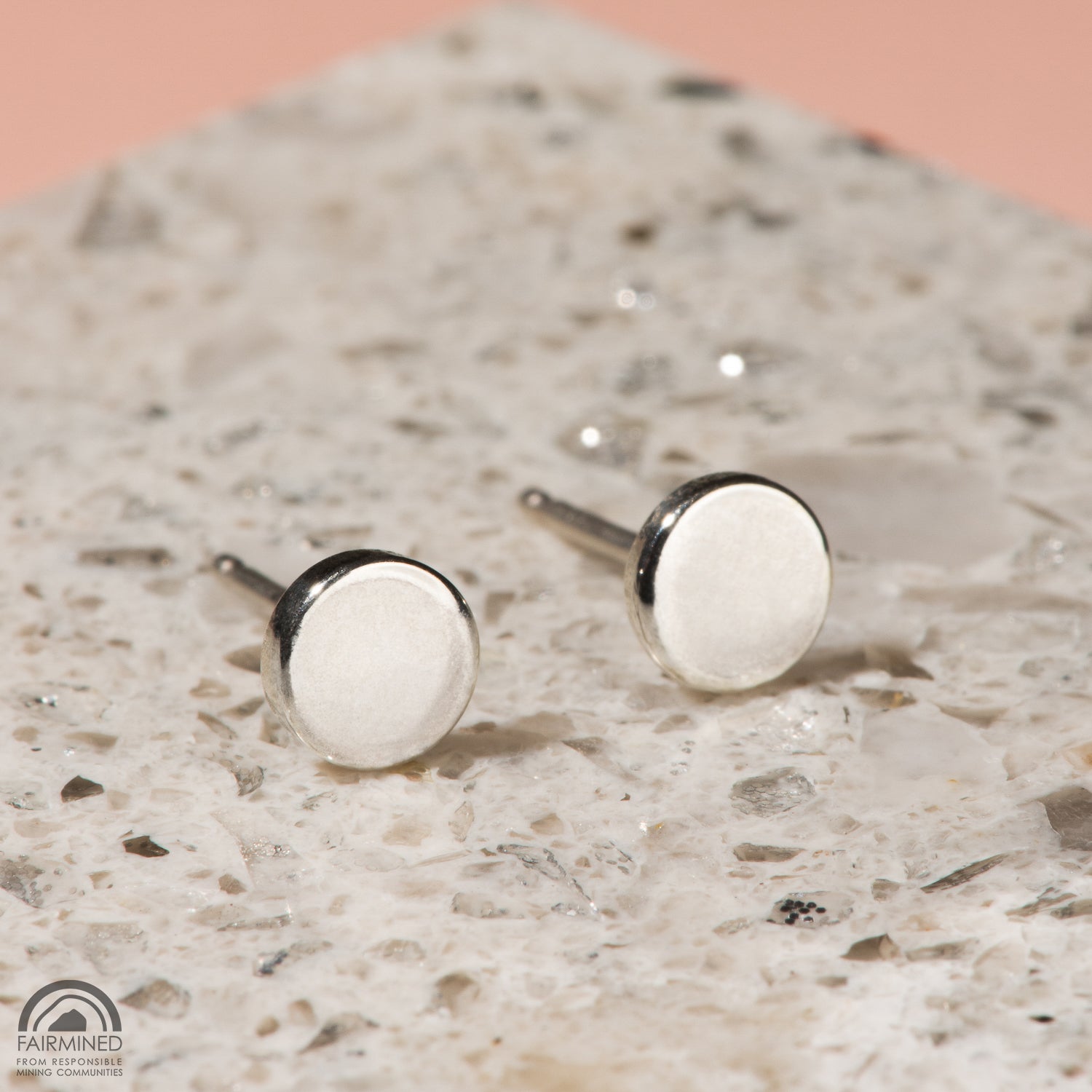 Circle Studs in Sterling Silver