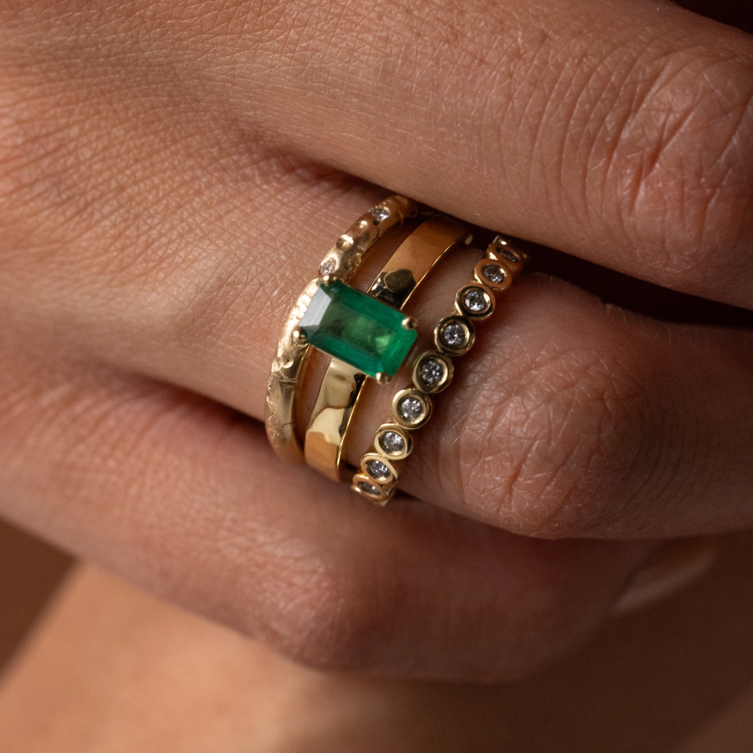 Emerald Solitaire in Yellow Gold - Malleable Jewellers