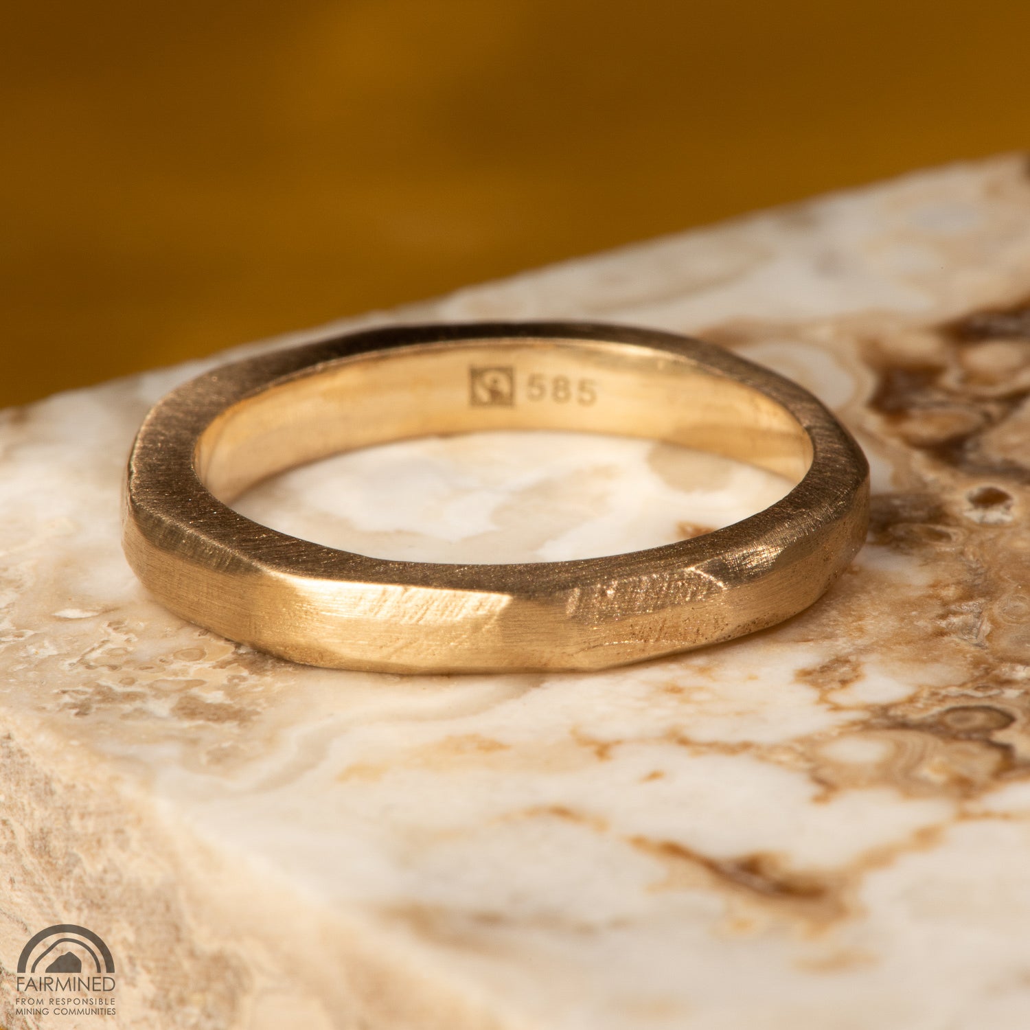 Faceted Band with Fairmined Certified Gold - Malleable Jewellers