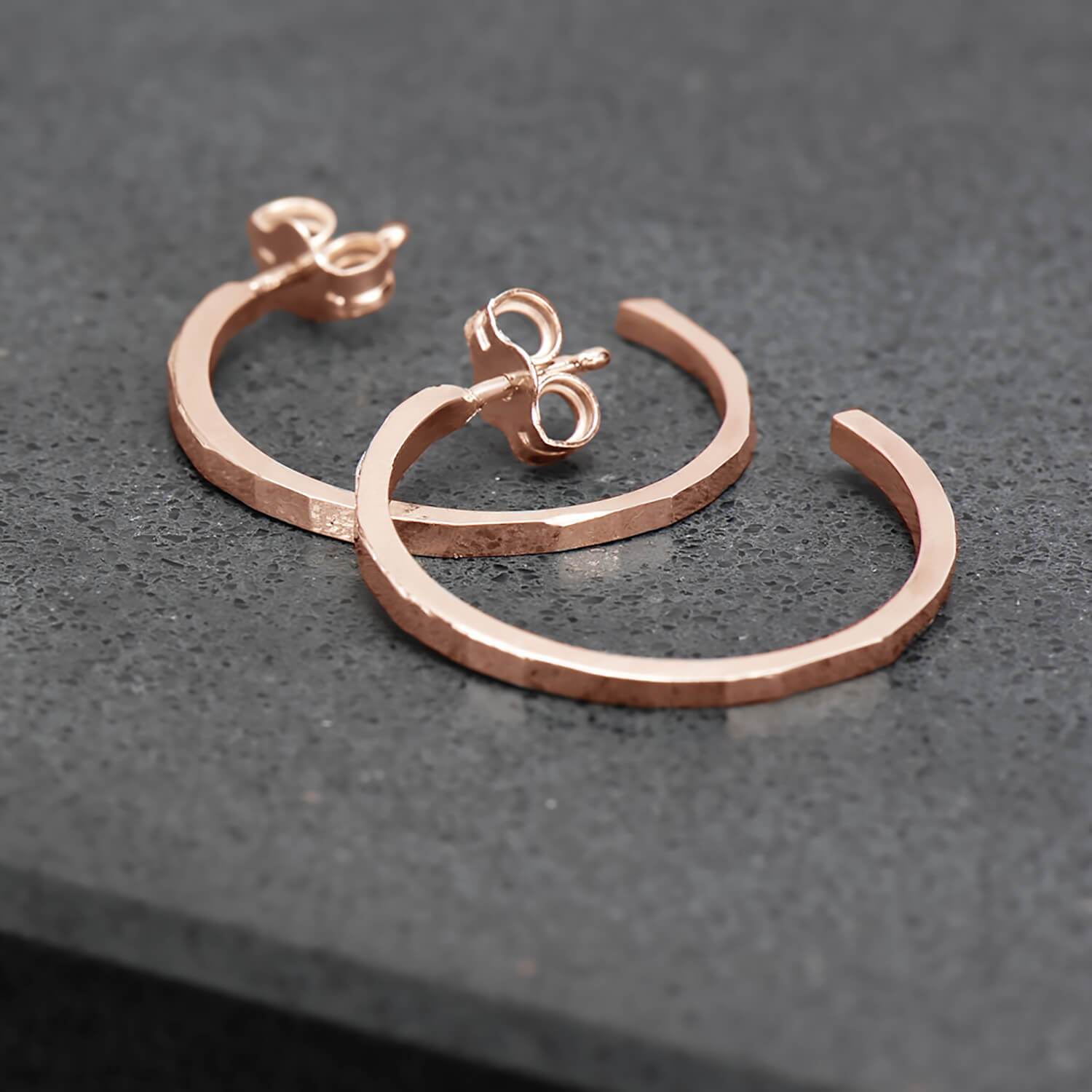 Rose Gold Flash Hoops