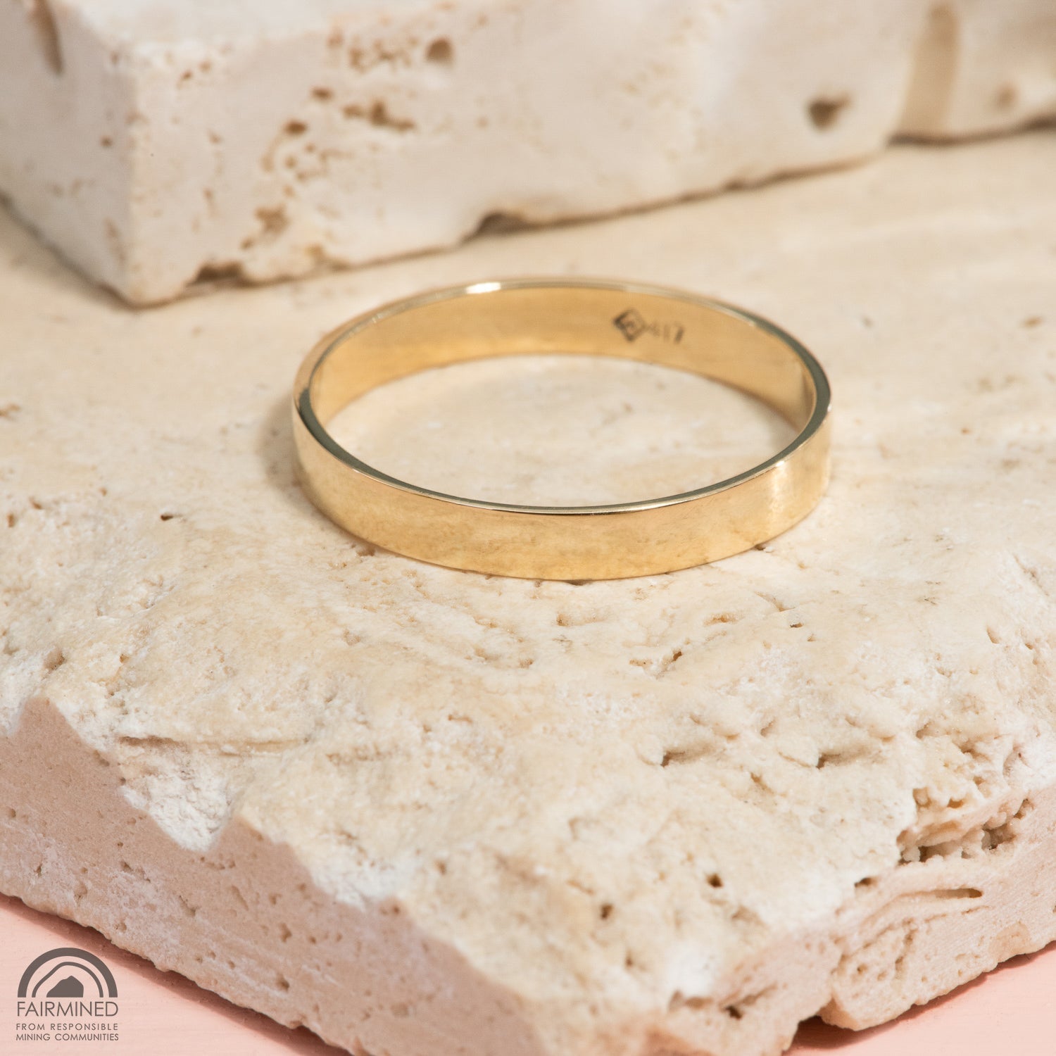 Flat Band in Fairtrade Certified Gold - Malleable Jewellers