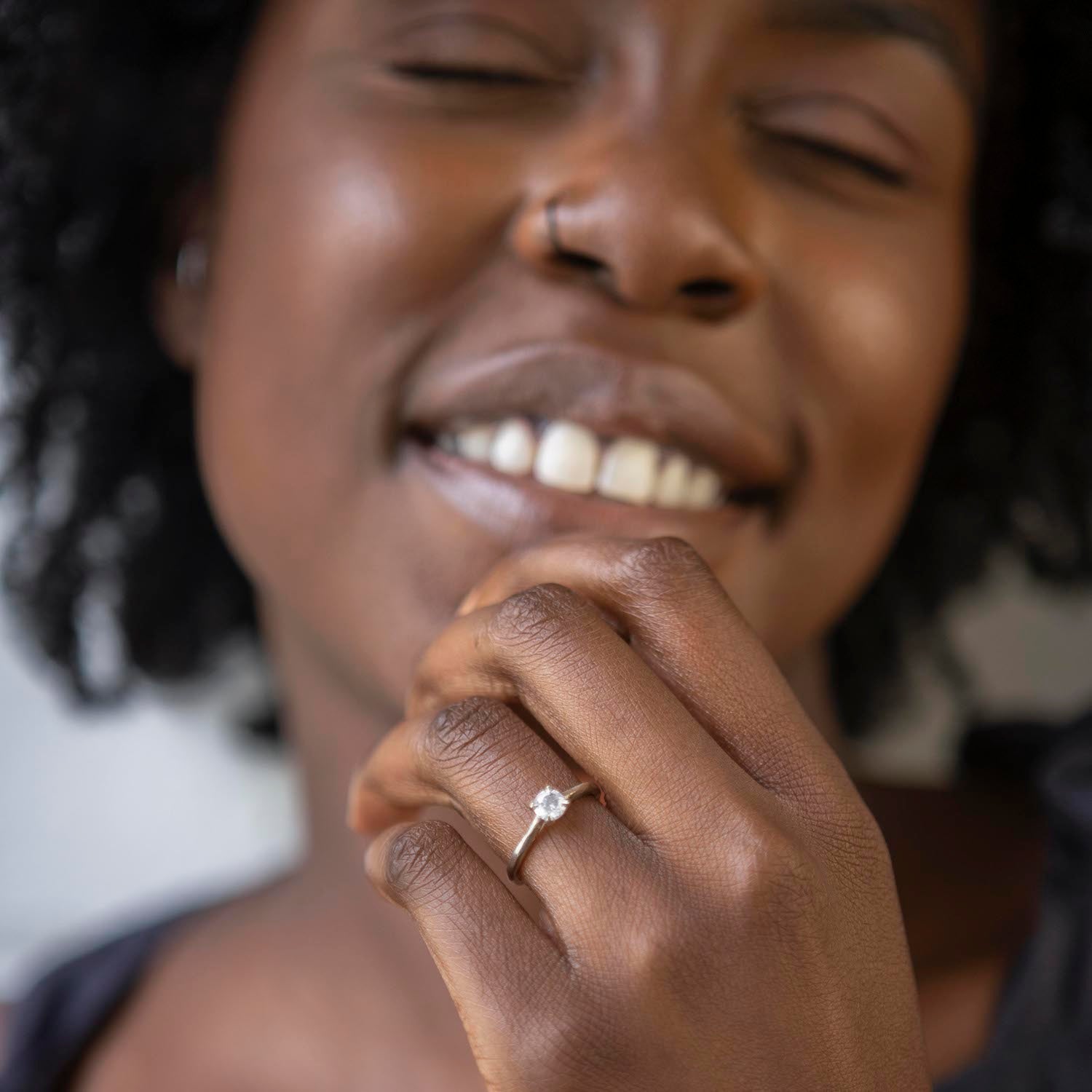 Galaxy Solitaire in White Gold - Malleable Jewellers