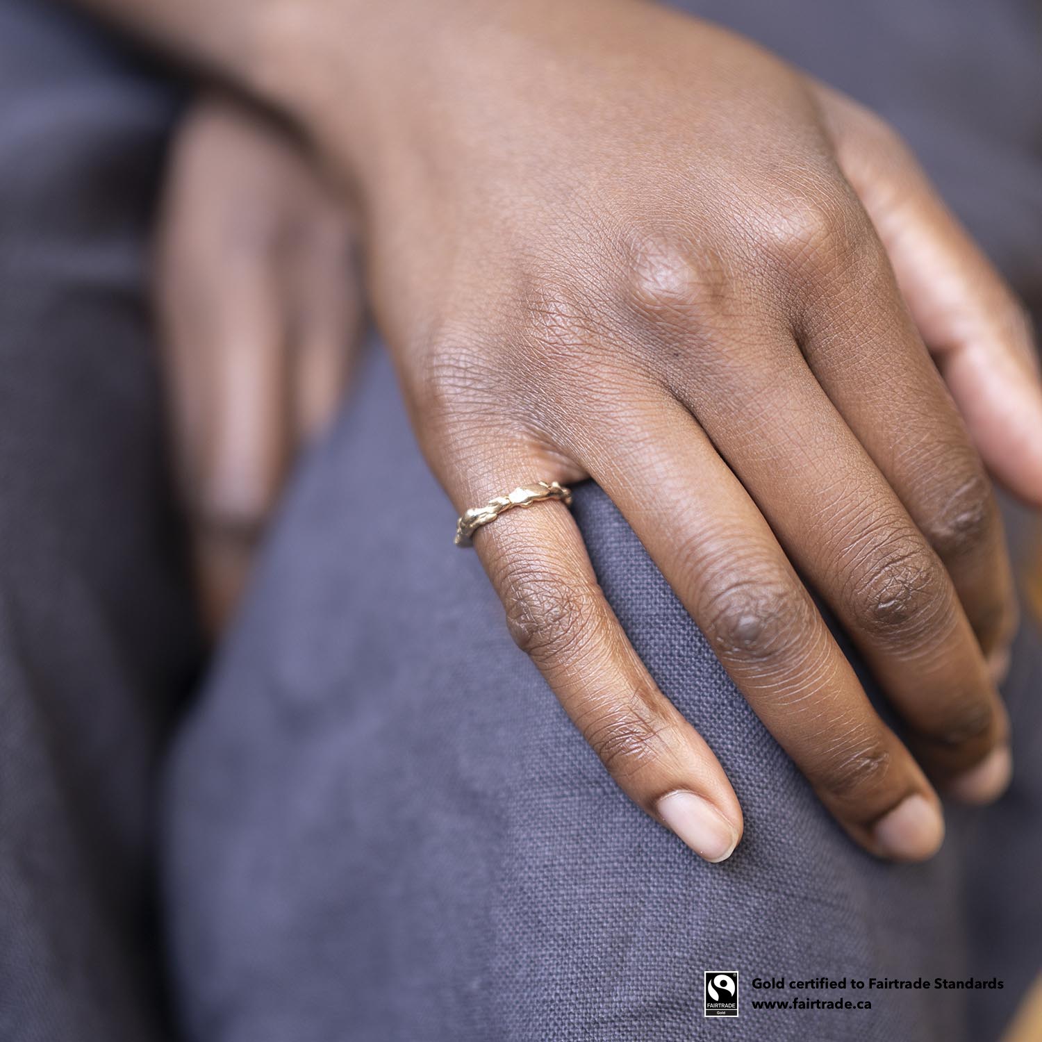 Globular Ring with Fairtrade Certified Gold - Malleable Jewellers