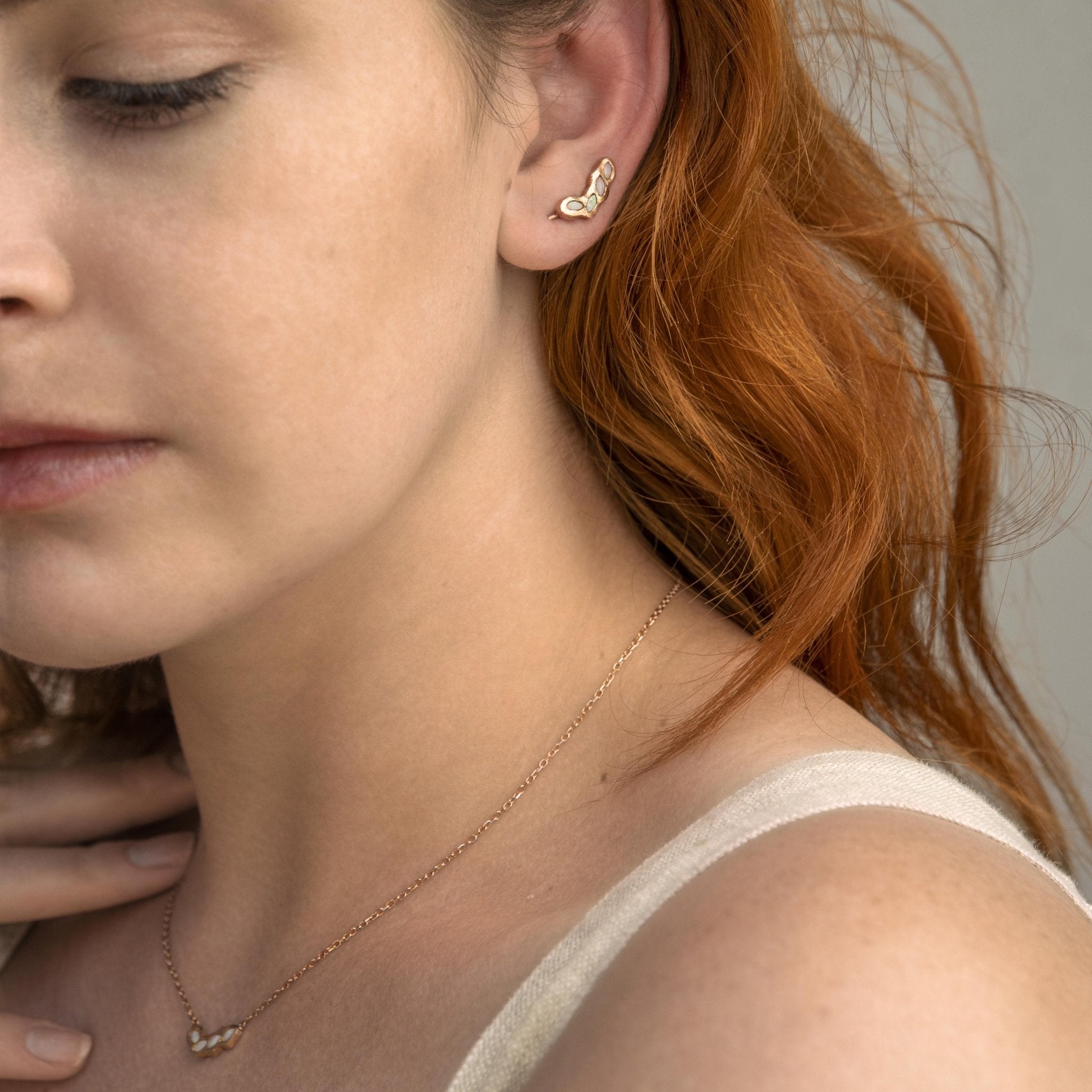 Iridescent Crawlers in Rose Gold - Malleable Jewellers