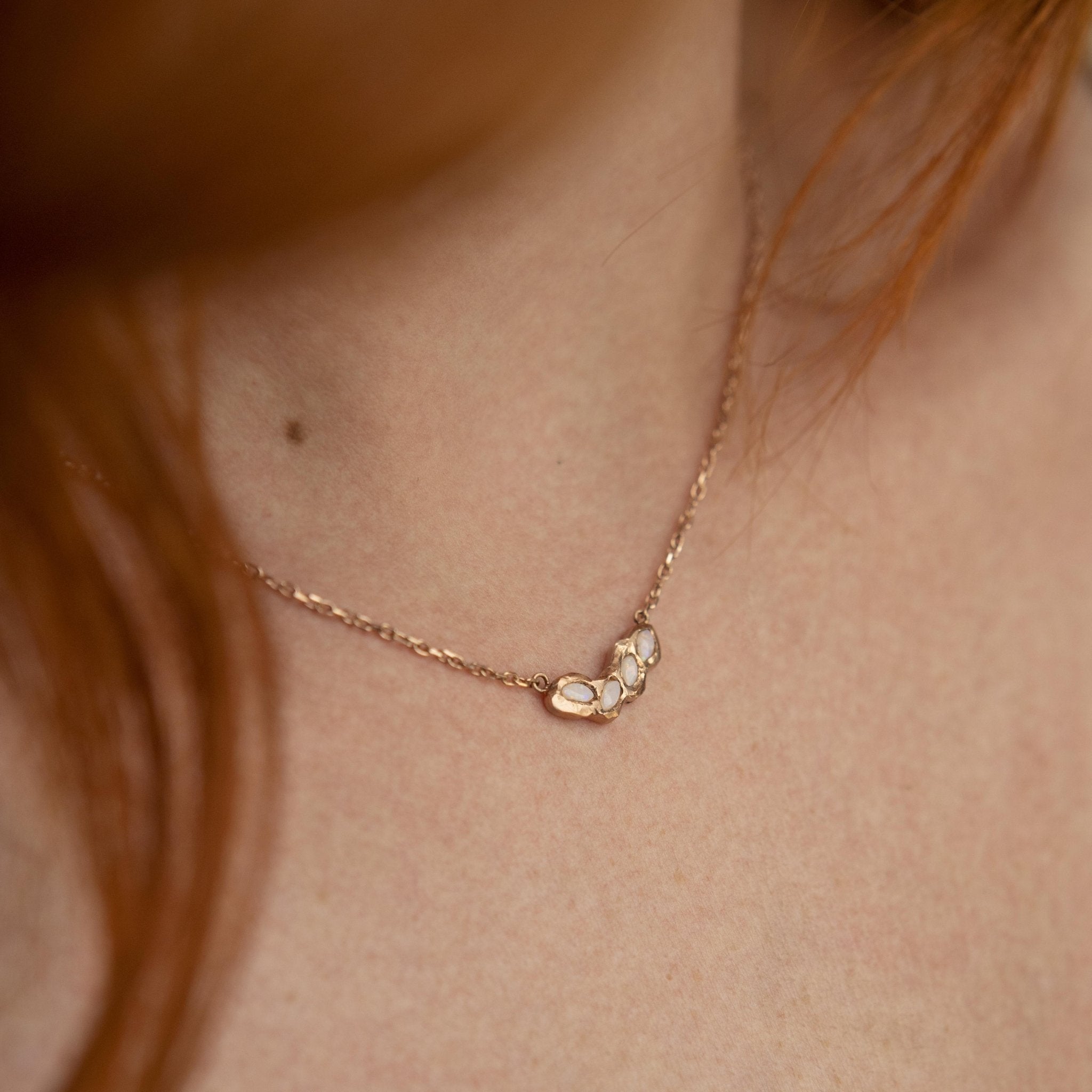 Iridescent Necklace in Rose Gold - Malleable Jewellers