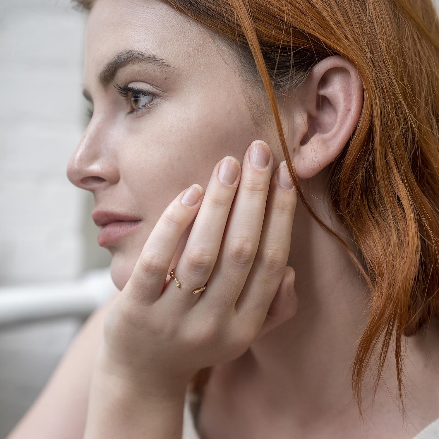 Leaf Chevron Ring in Rose Gold - Malleable Jewellers