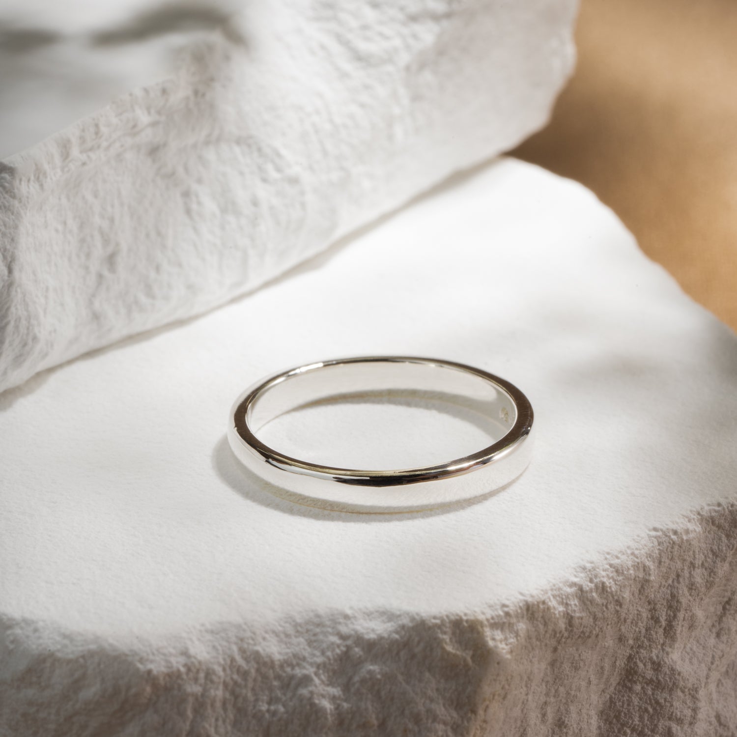 Minimalistic Flat Band Ring in Fairmined Certified Silver - Malleable