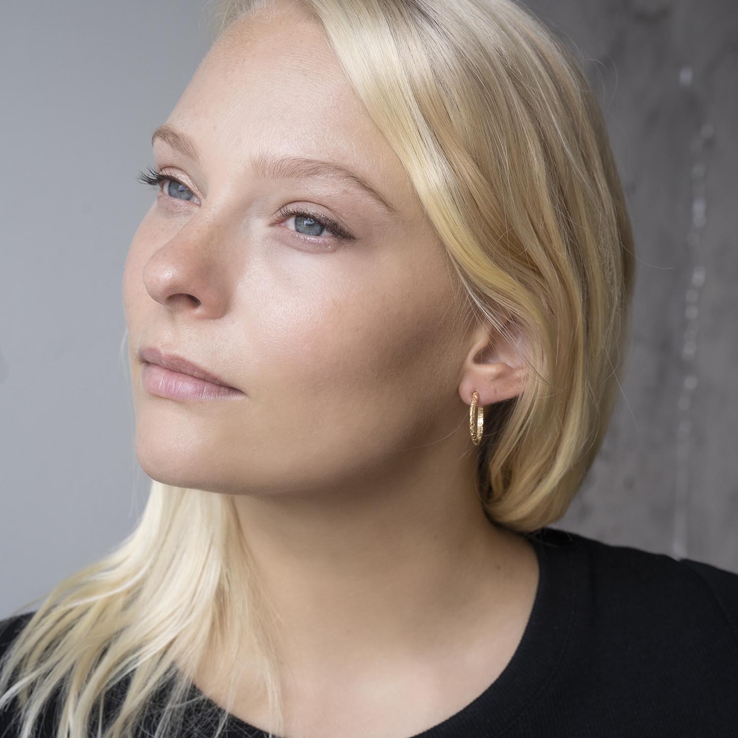 Molten Hoops in Yellow Gold - Malleable Jewellers