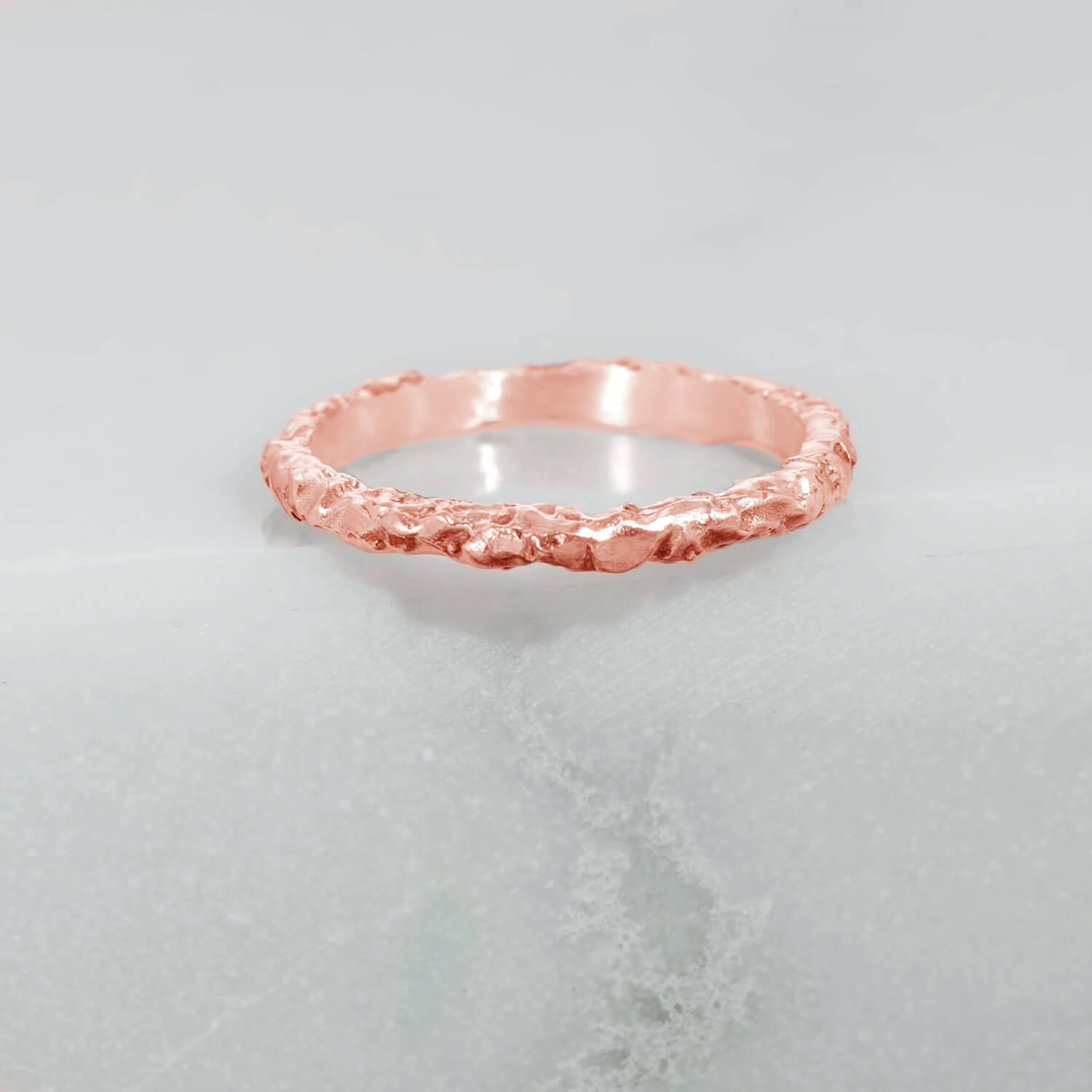 Molten Stacker in Recycled Rose Gold - Malleable Jewellers