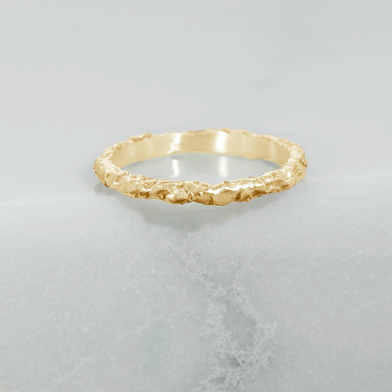 Molten Stacker in Recycled Yellow Gold - Malleable Jewellers