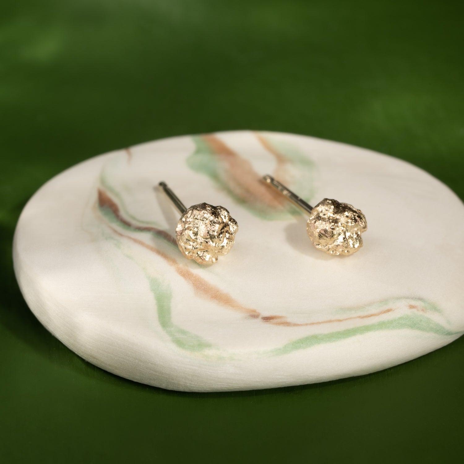 Molten Studs in Yellow Gold - Malleable Jewellers