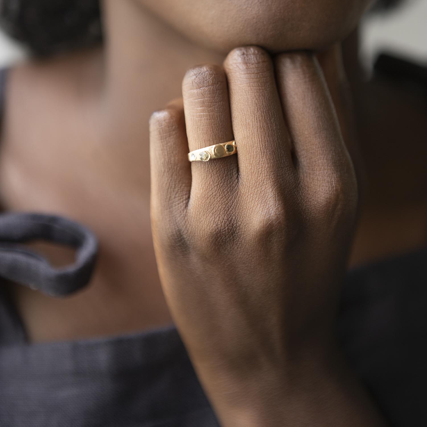 Ocean Kimberlite Ring in Yellow Gold - Malleable Jewellers