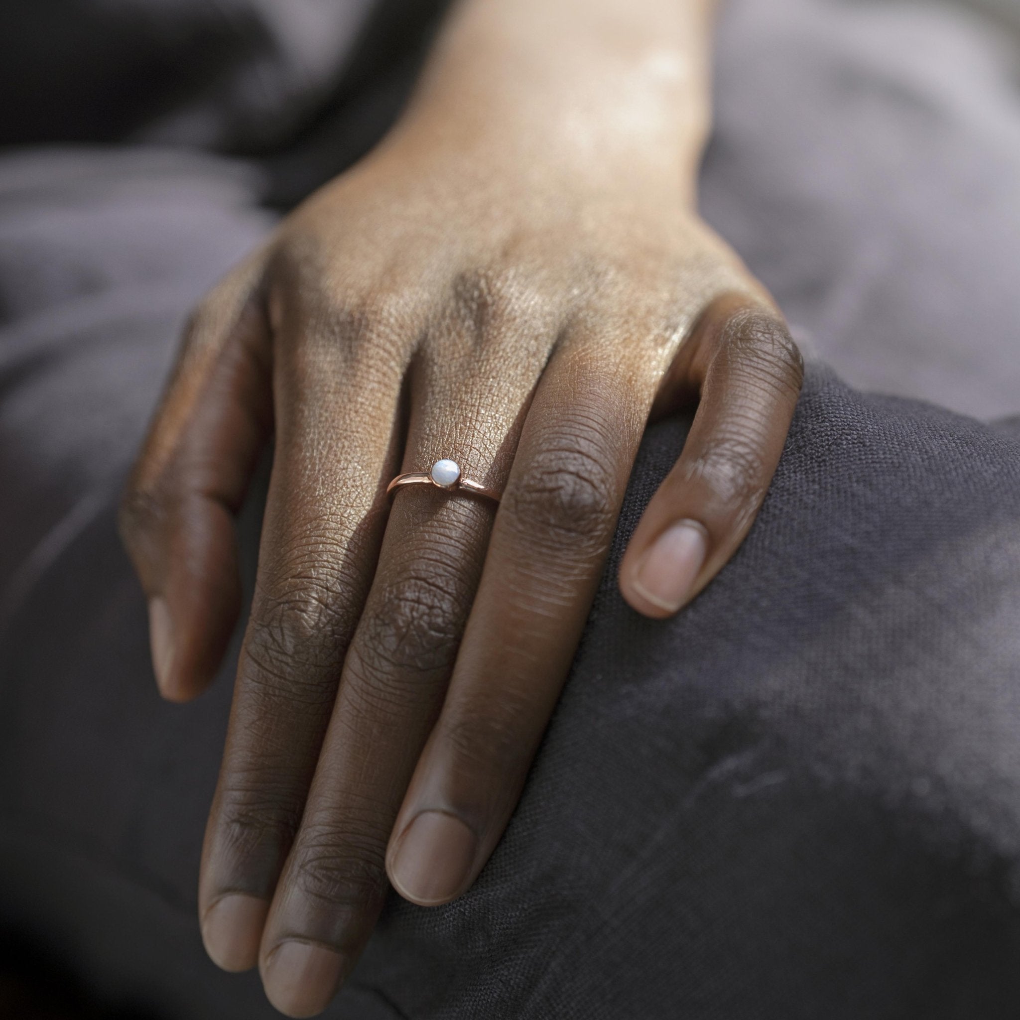 Opal Dawn Ring in Rose Gold - Malleable Jewellers