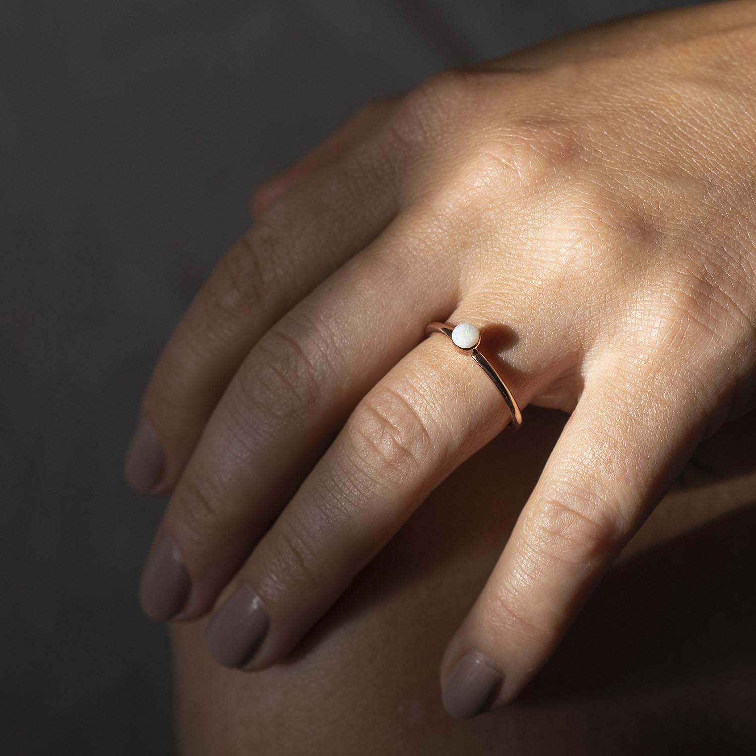 Opal Dawn Ring in Rose Gold - Malleable Jewellers