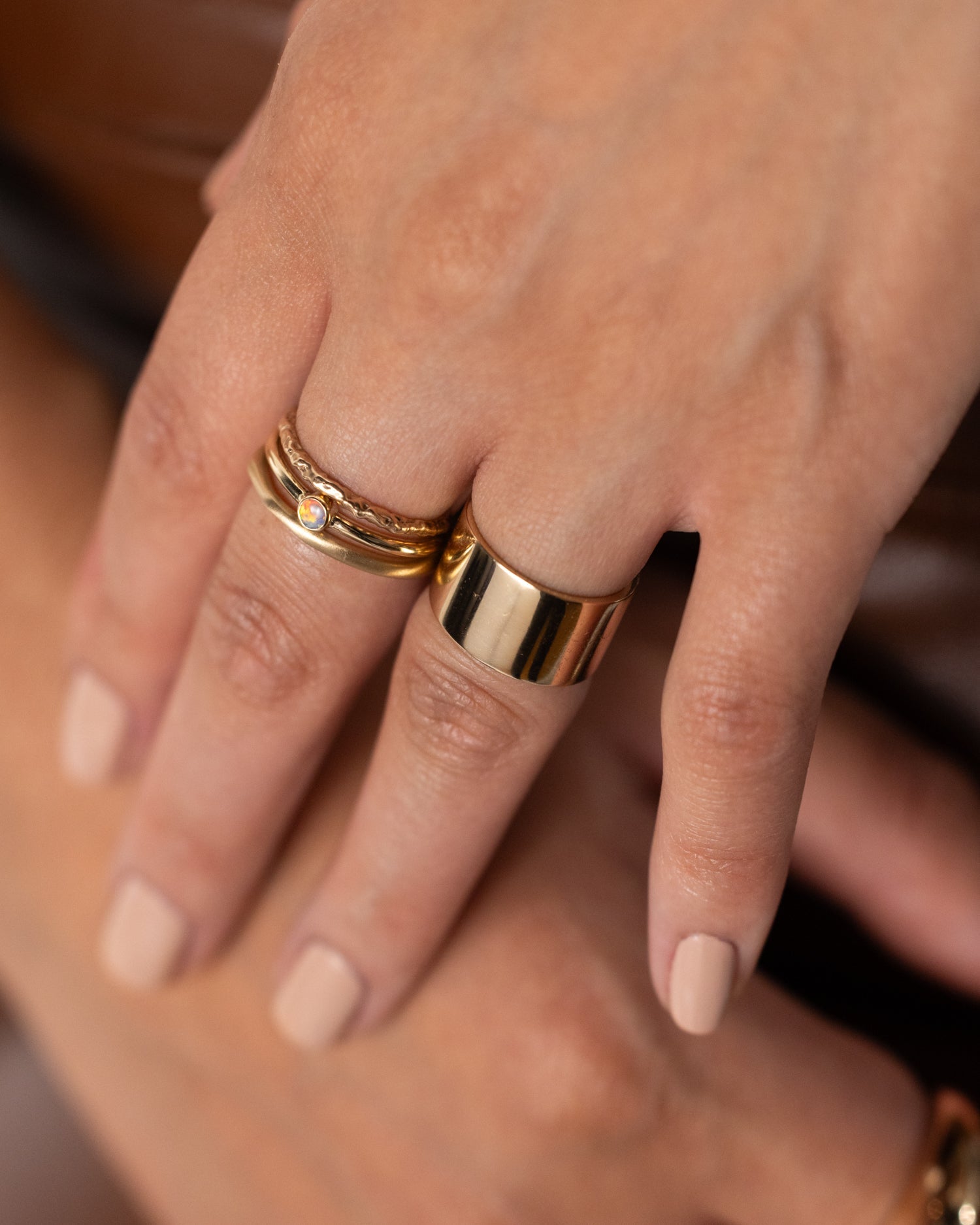 Opal Dawn Ring in Yellow Gold - Malleable Jewellers