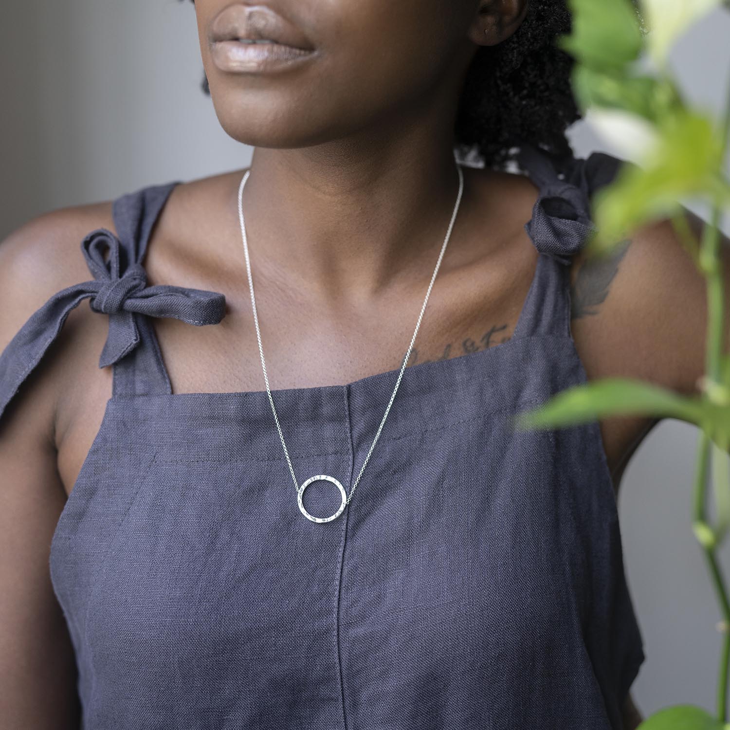 Orbit Necklace in White Gold - Malleable Jewellers