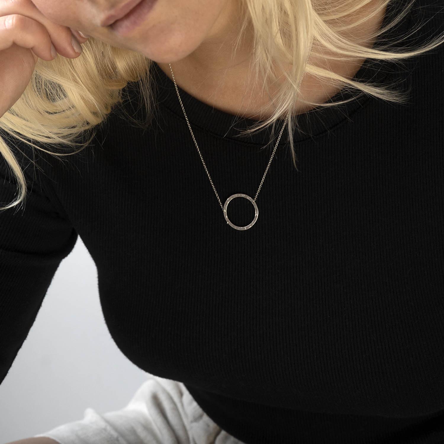 Orbit Necklace in White Gold - Malleable Jewellers