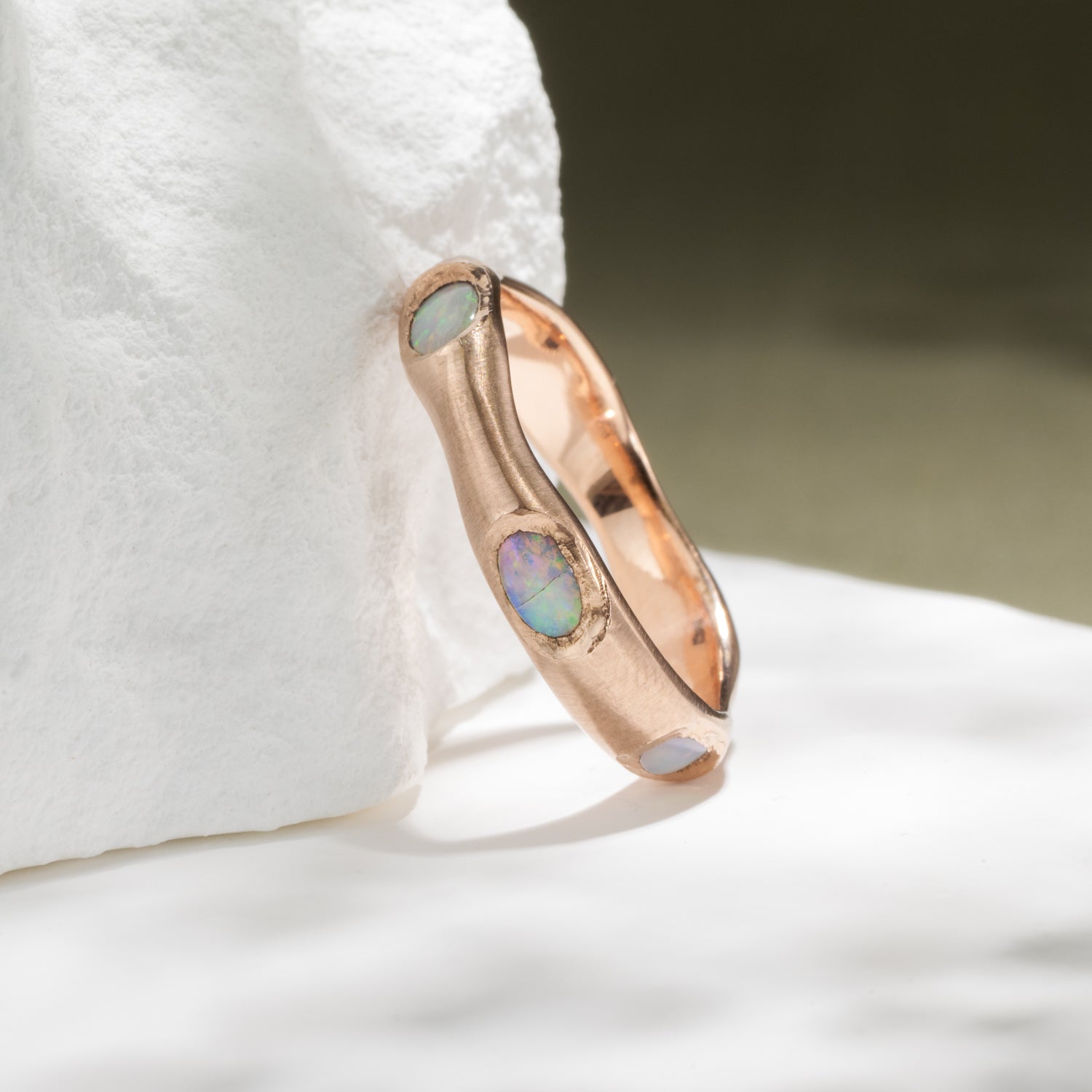 Organic Opal Eternity in Rose Gold - Malleable