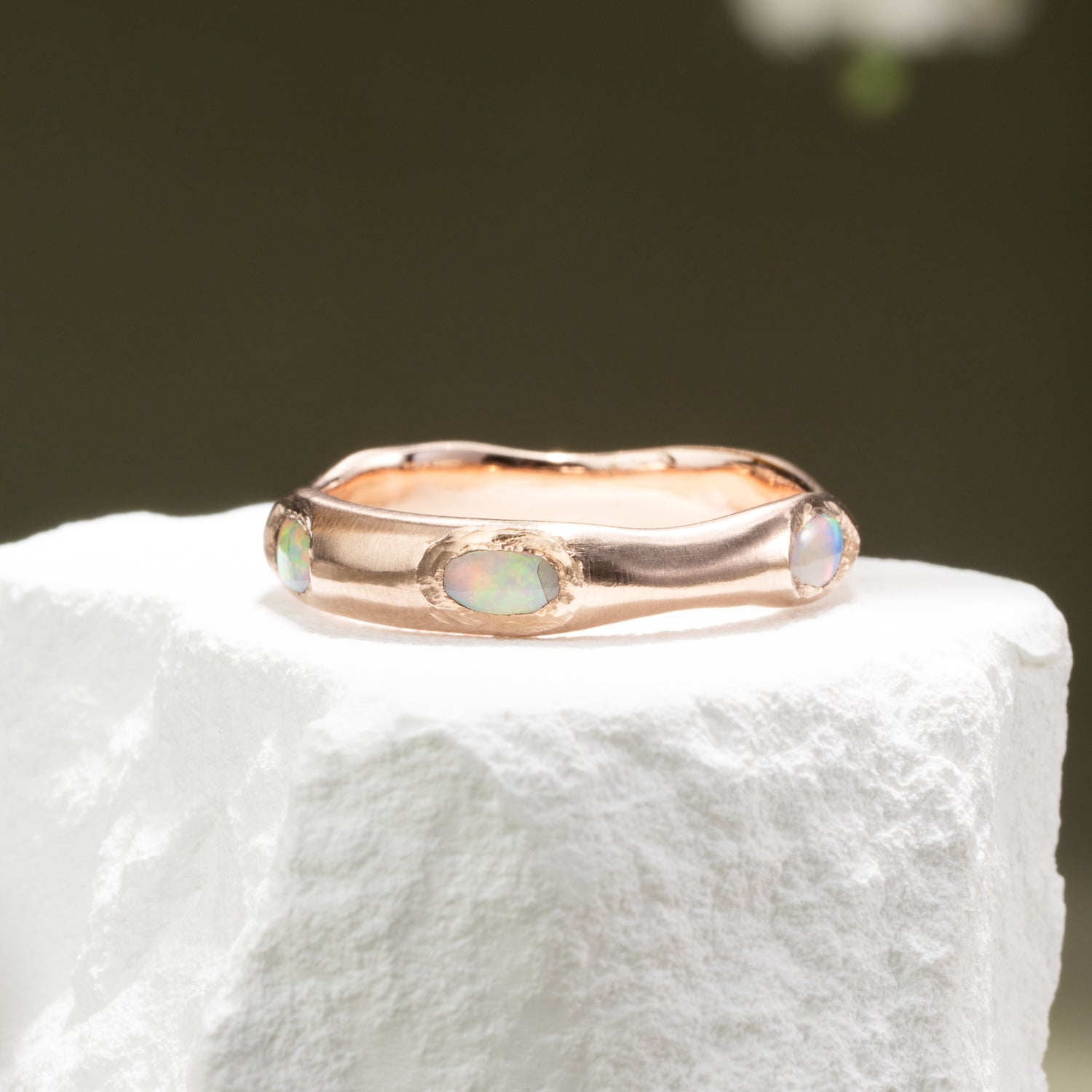 Organic Opal Eternity in Rose Gold - Malleable