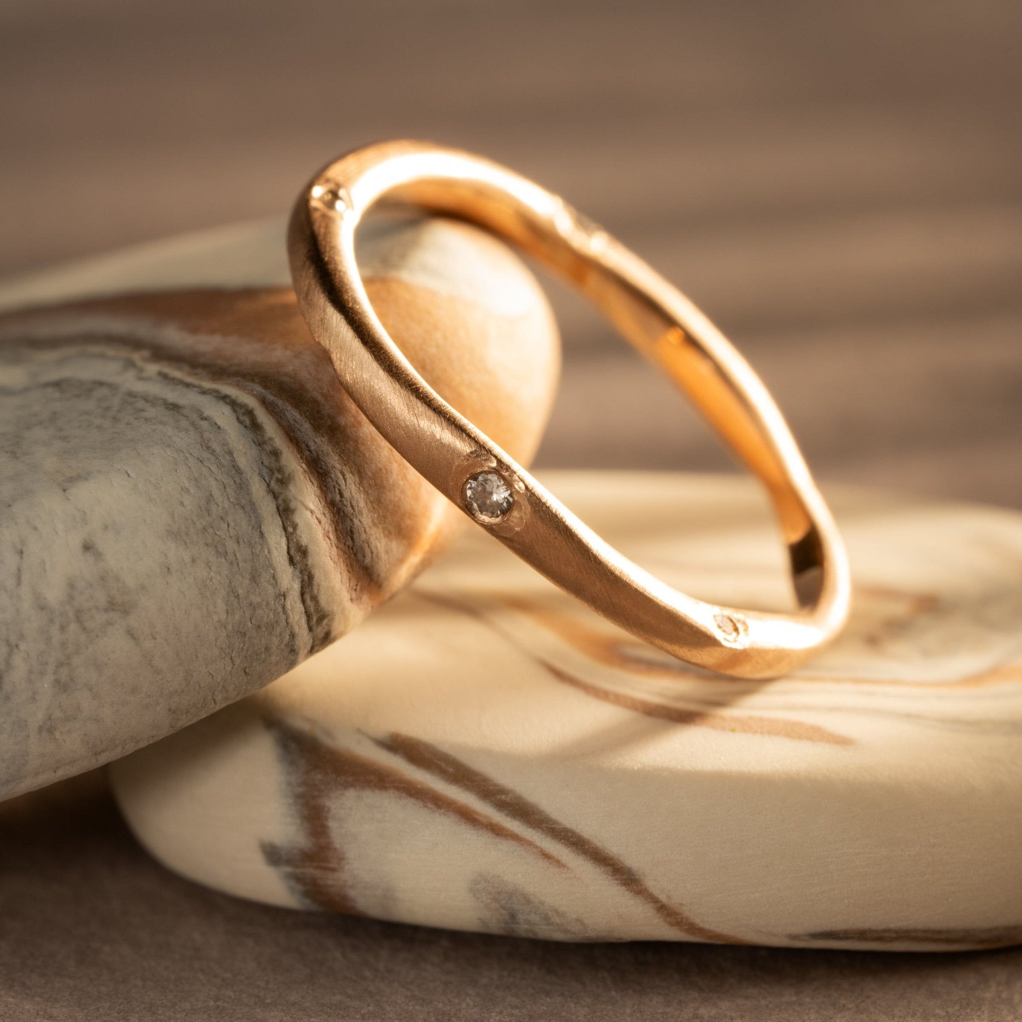 Rose Gold Organic Star Ring