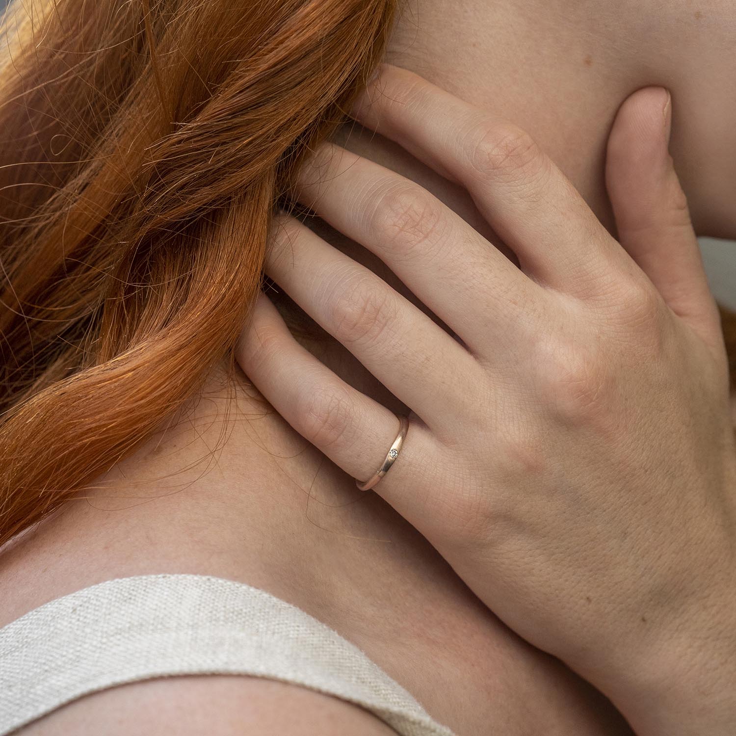 Organic Star Ring in Rose Gold - Malleable Jewellers