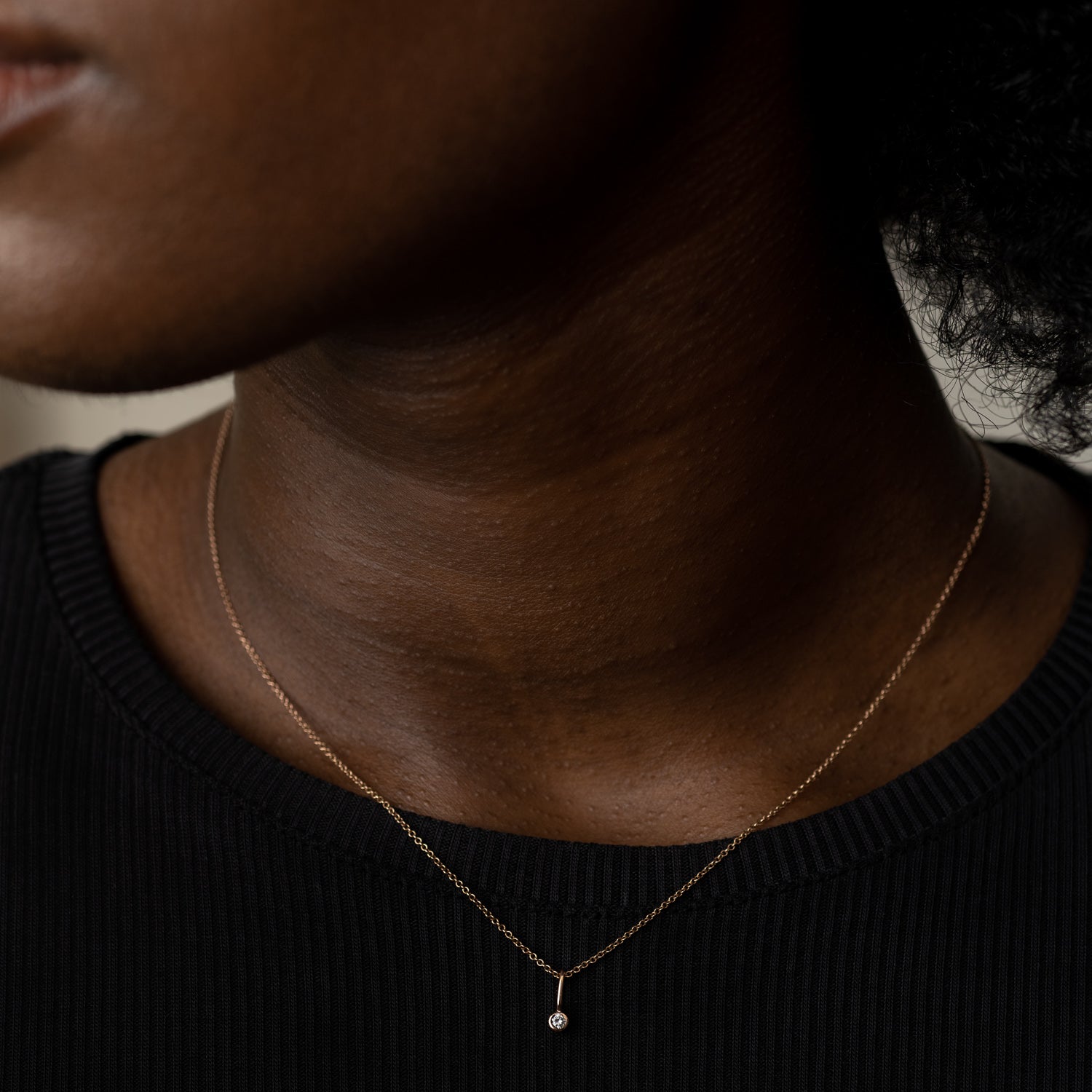 Raindrop Necklace in Rose Gold - Malleable Jewellers