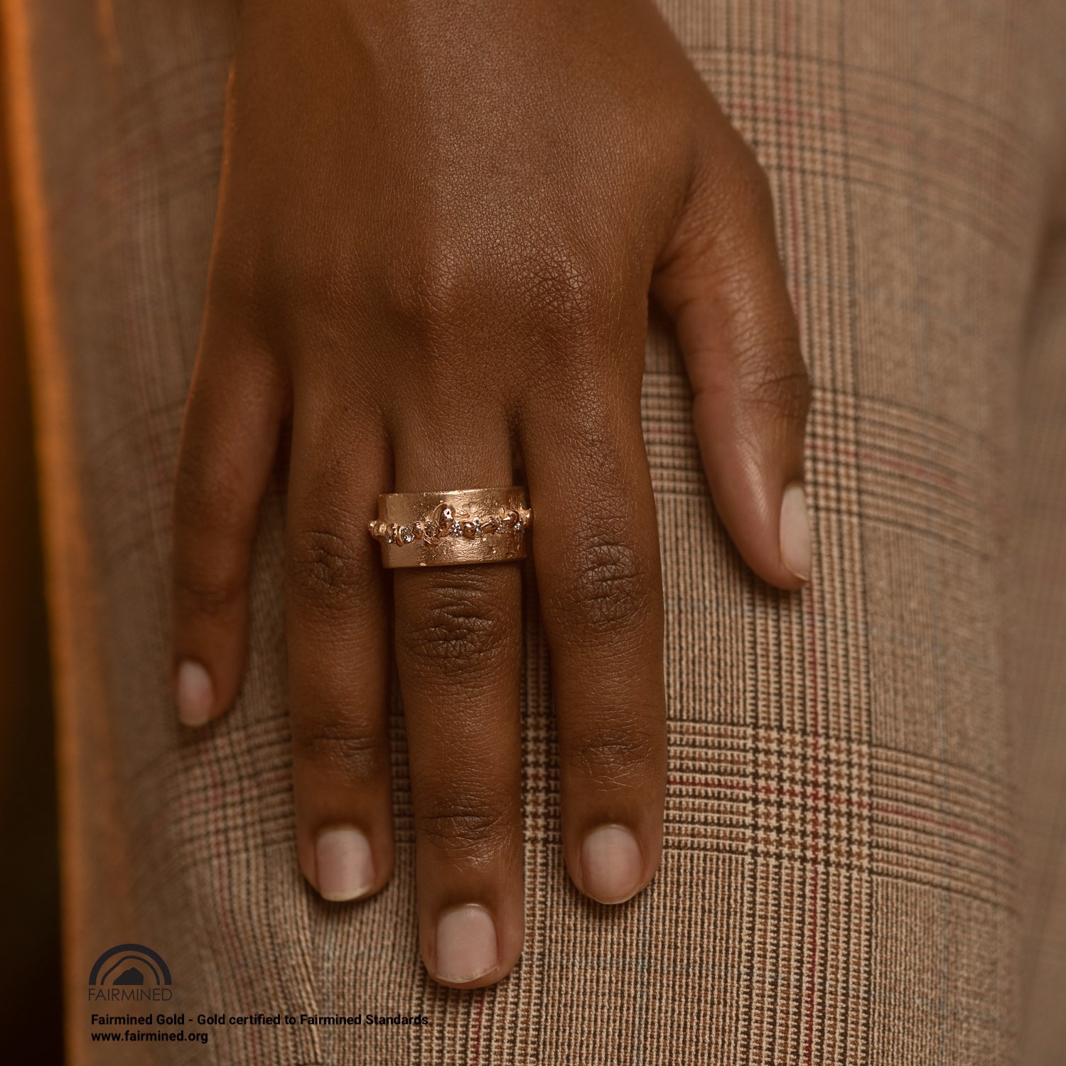 Range Cigar Band in Fairmined Eco Rose Gold - Malleable Jewellers