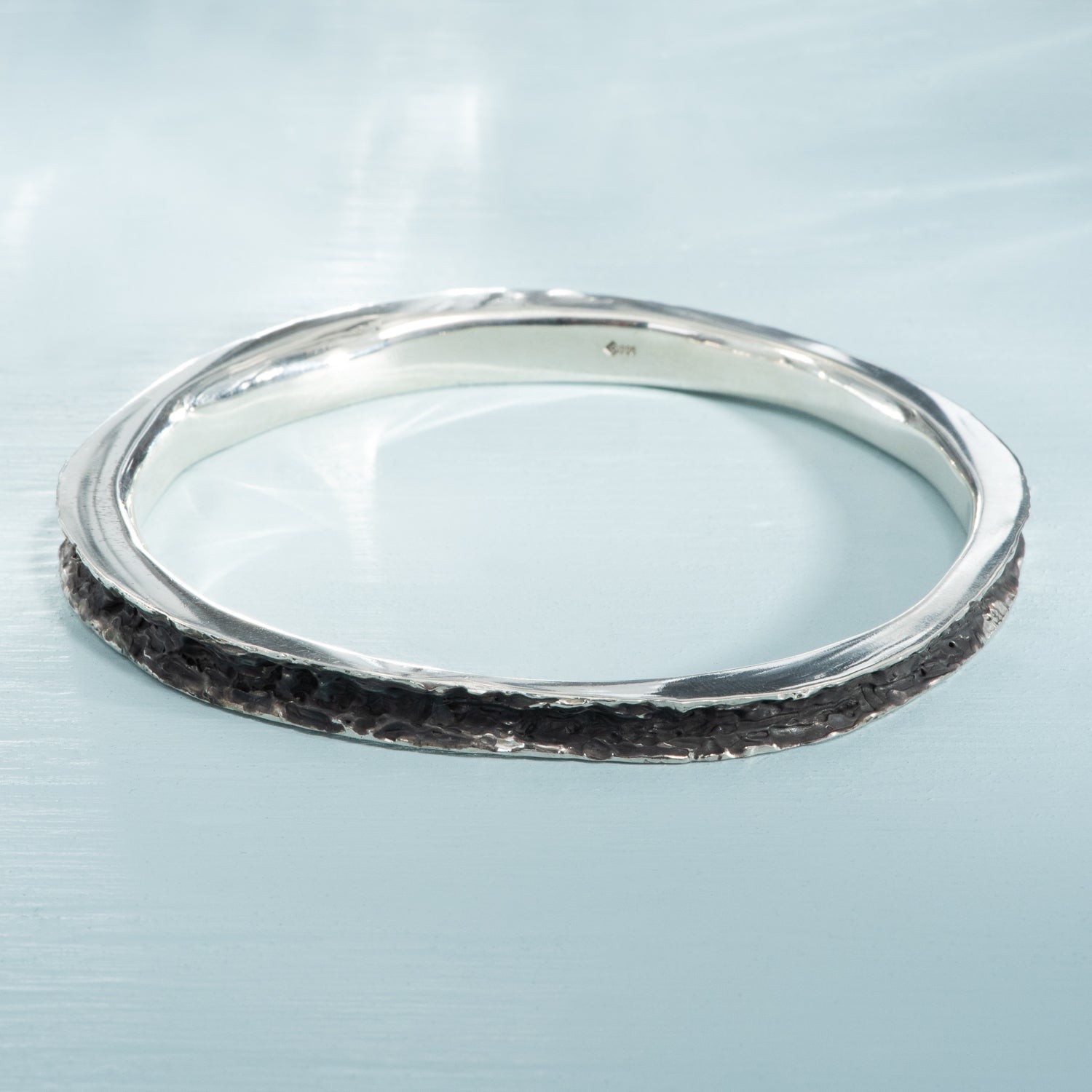 Summit Bangle in Recycled Sterling Silver - Malleable Jewellers