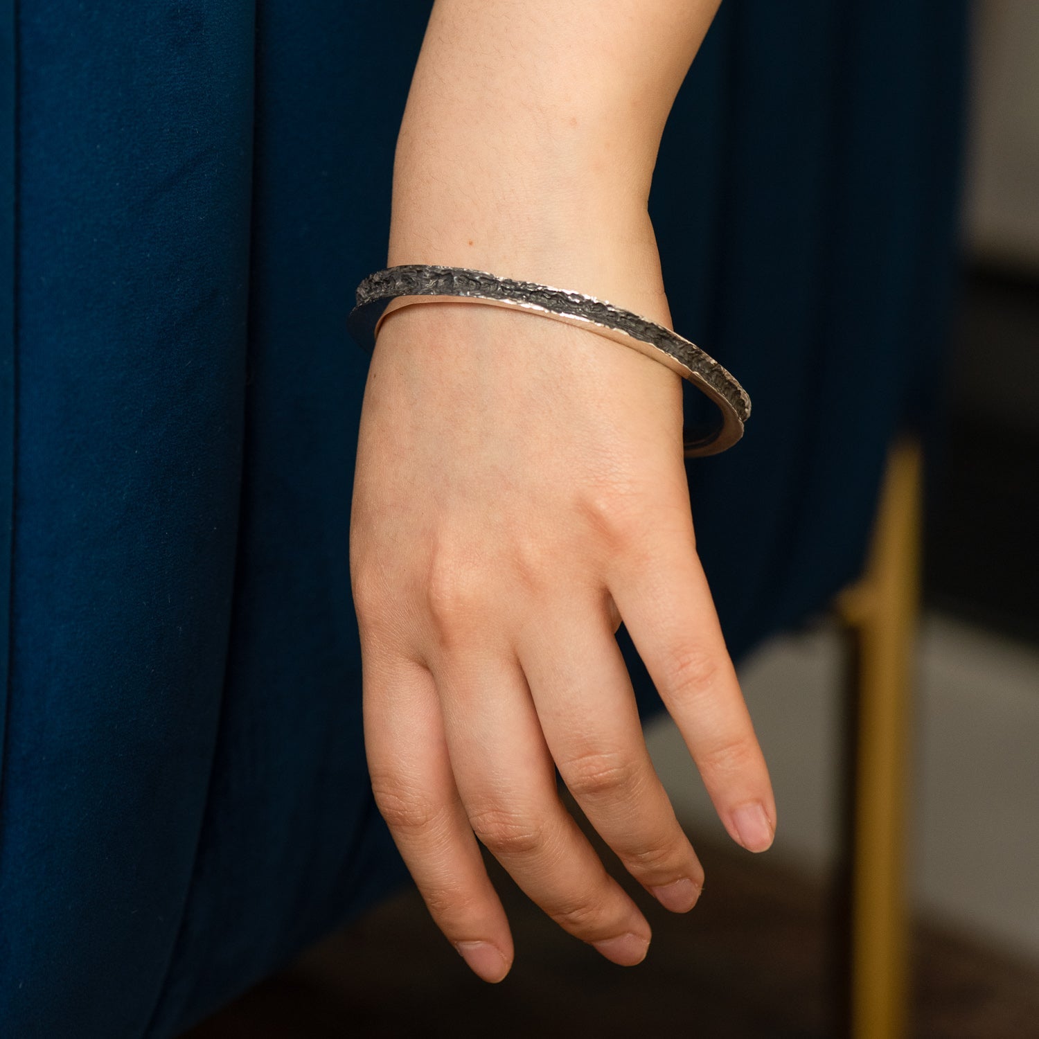 Summit Bangle in Recycled Sterling Silver - Malleable Jewellers