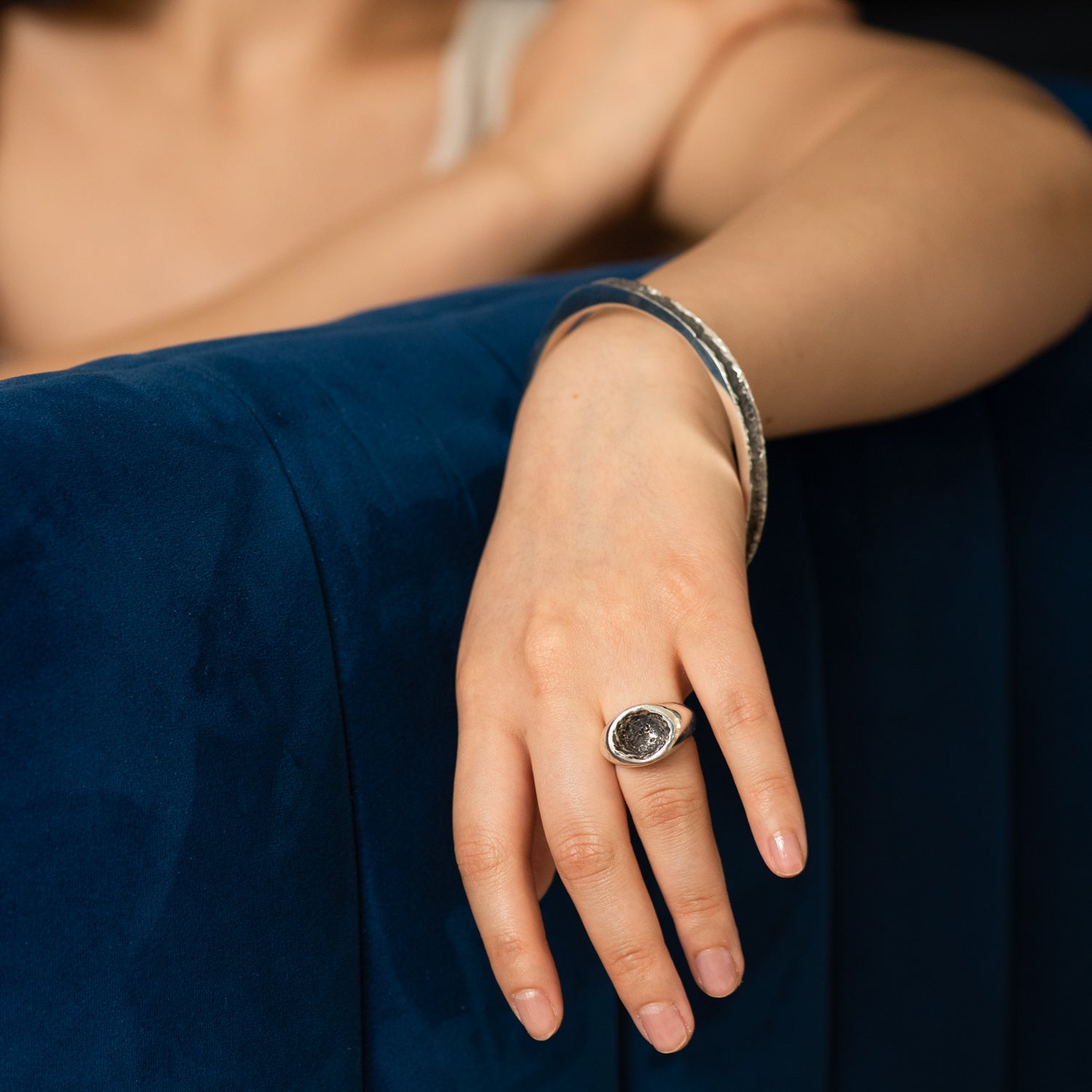 Summit Bangle in Recycled Sterling Silver - Malleable Jewellers