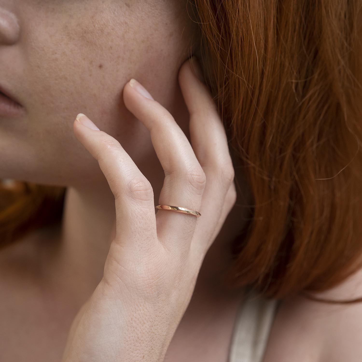 Twist Ring in Rose Gold - Malleable Jewellers