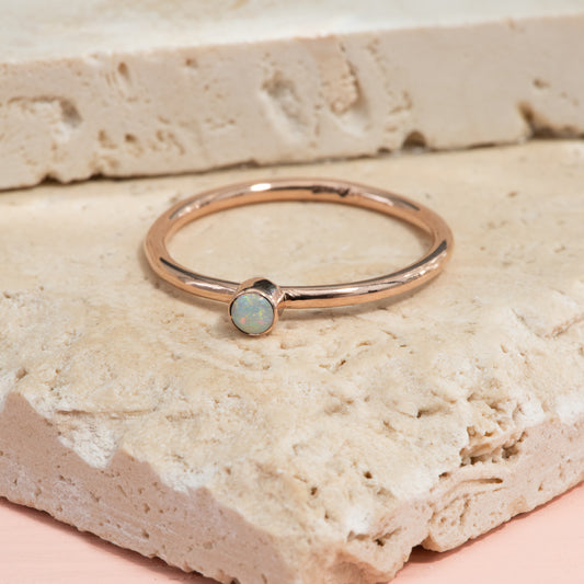 Recycled Rose Gold & Opal Ring