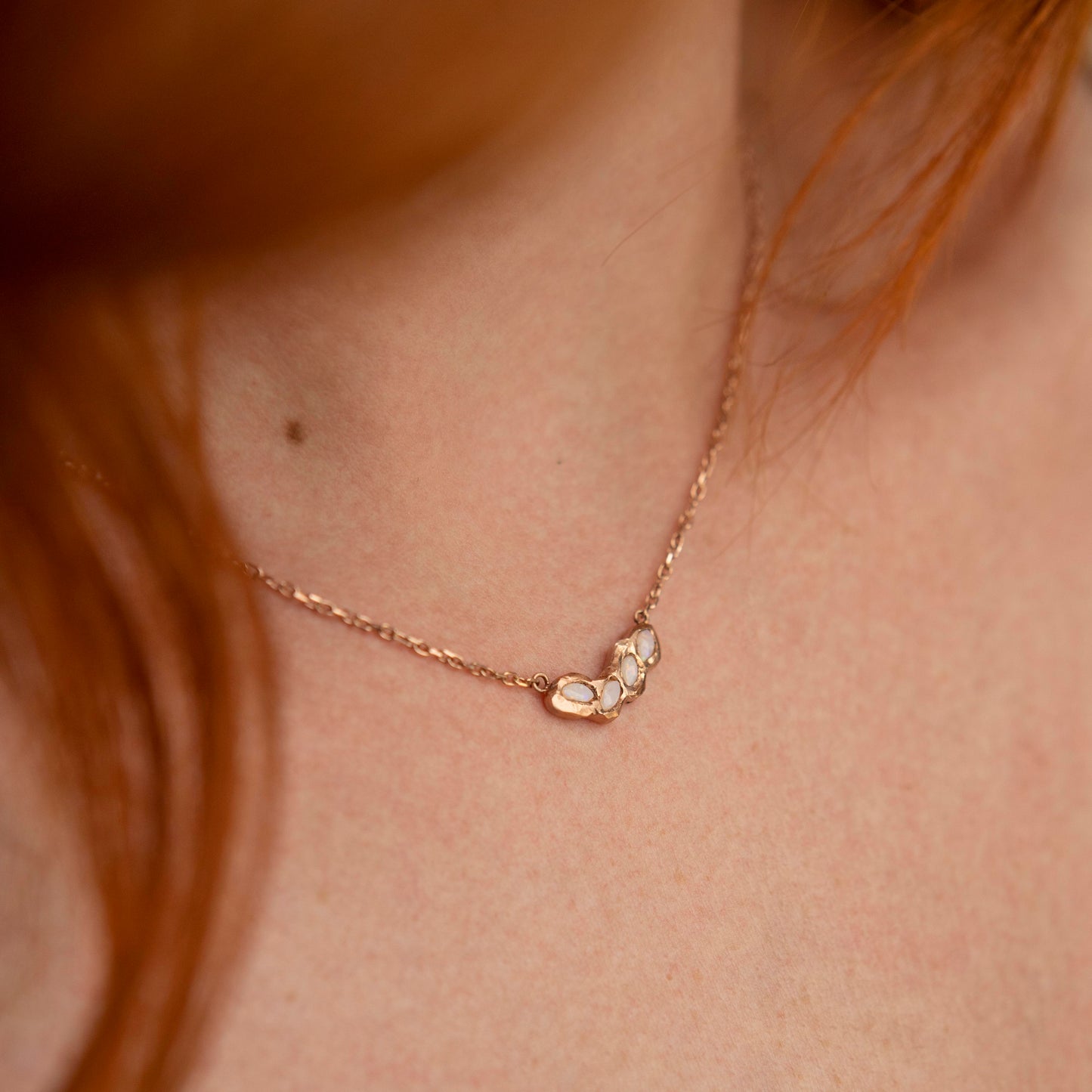 Iridescent Necklace in Rose Gold