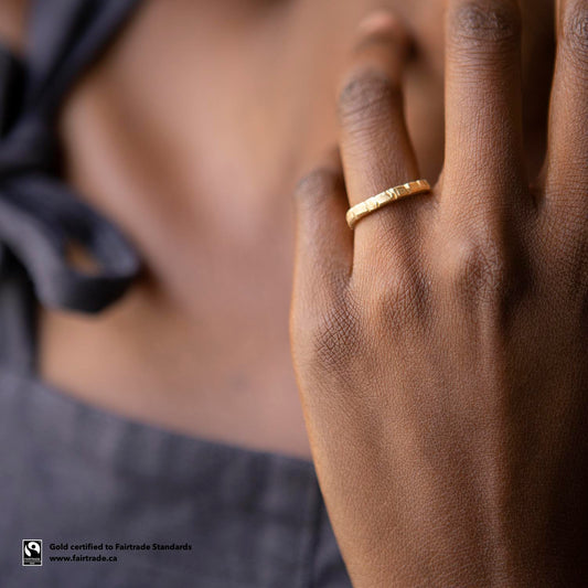 Birch Ring with Fairtrade Certified Gold