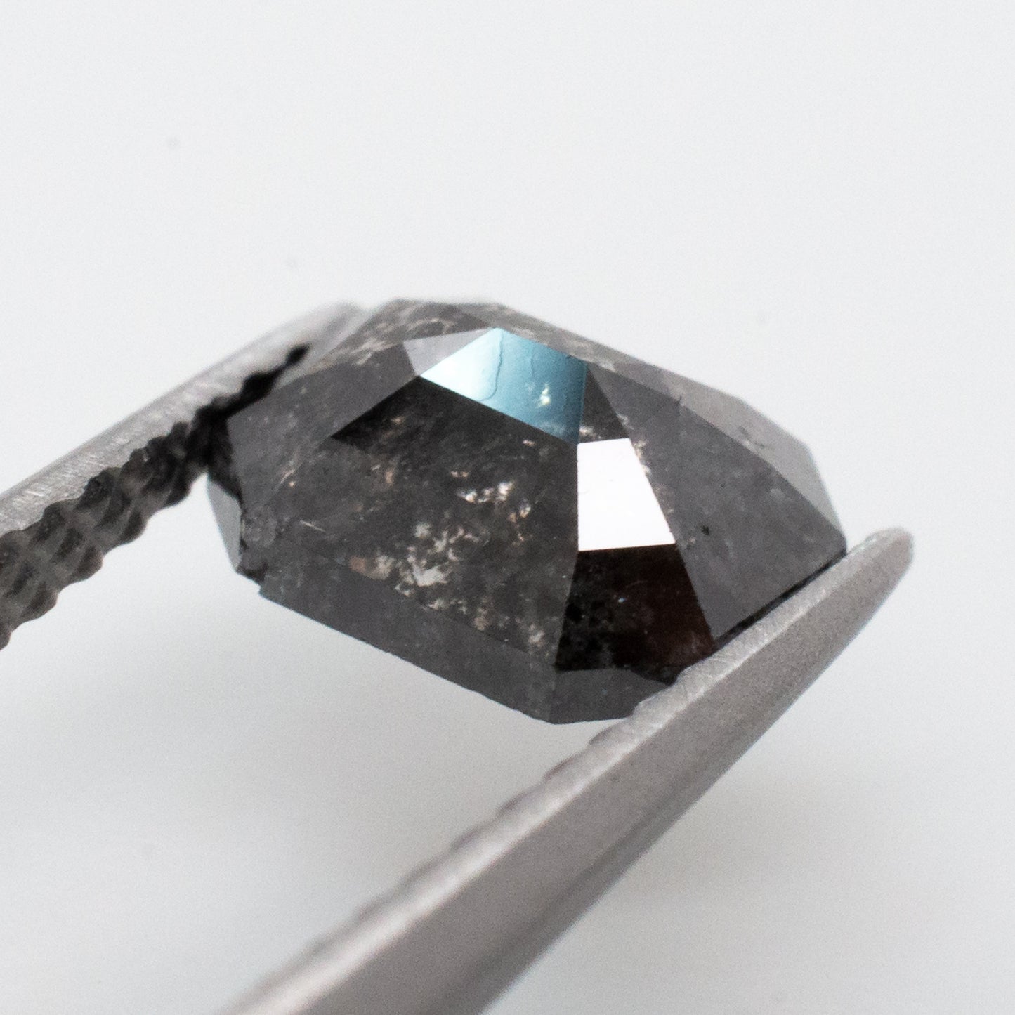 0.83ct Emerald Shaped Loose Salt & Pepper Diamond