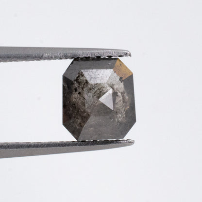 1.12ct Emerald Shaped Loose Salt & Pepper Diamond