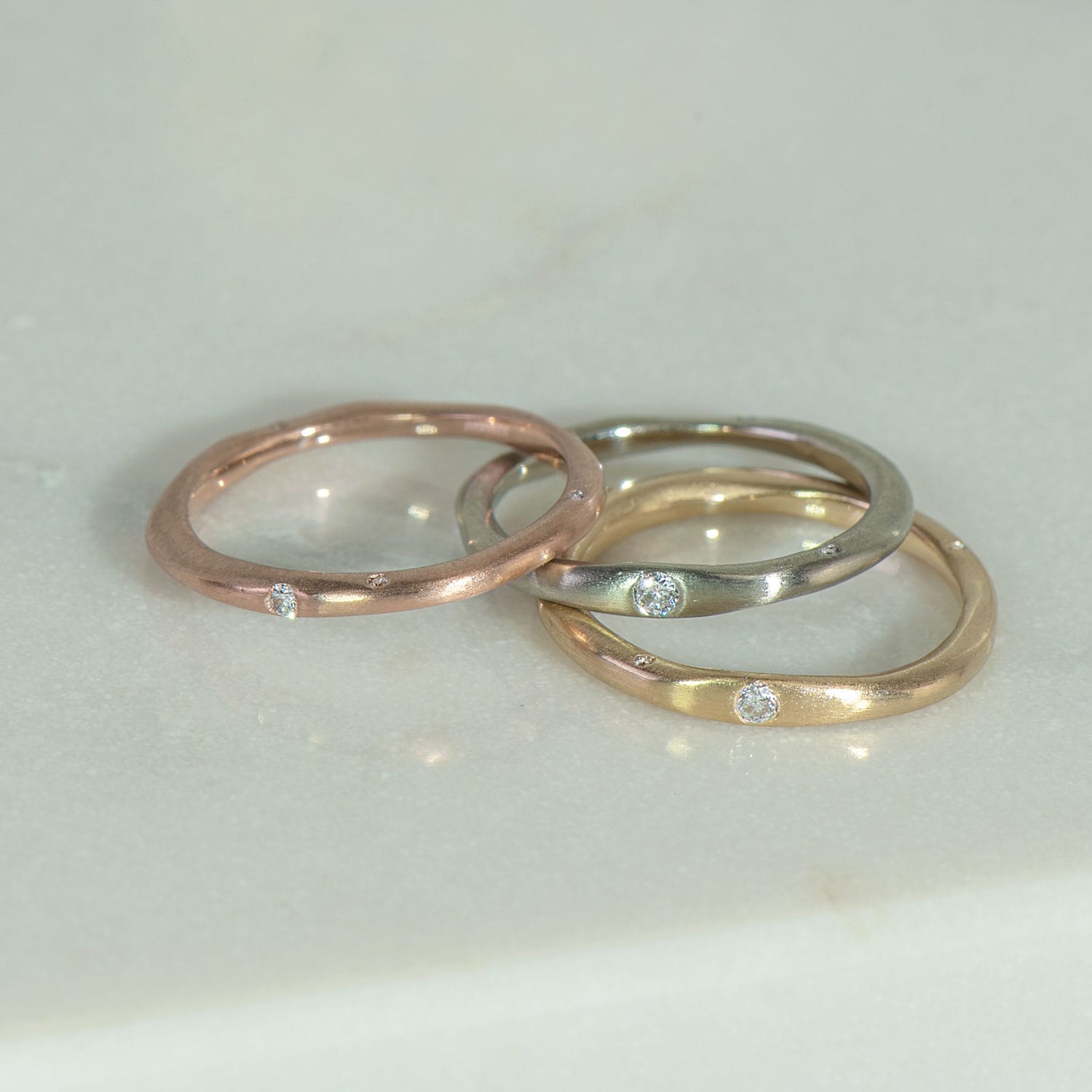 Organic Star Ring Trio