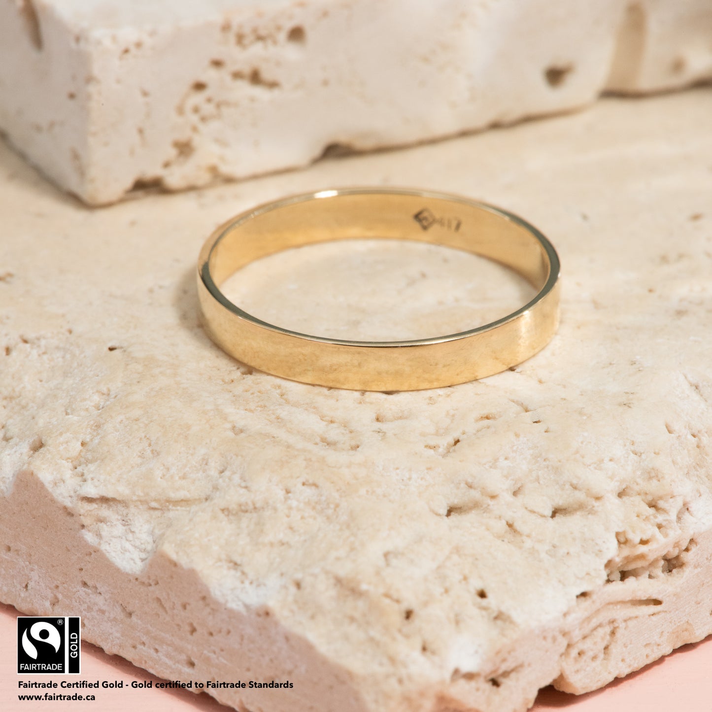 Flat Band in Fairtrade Certified Gold