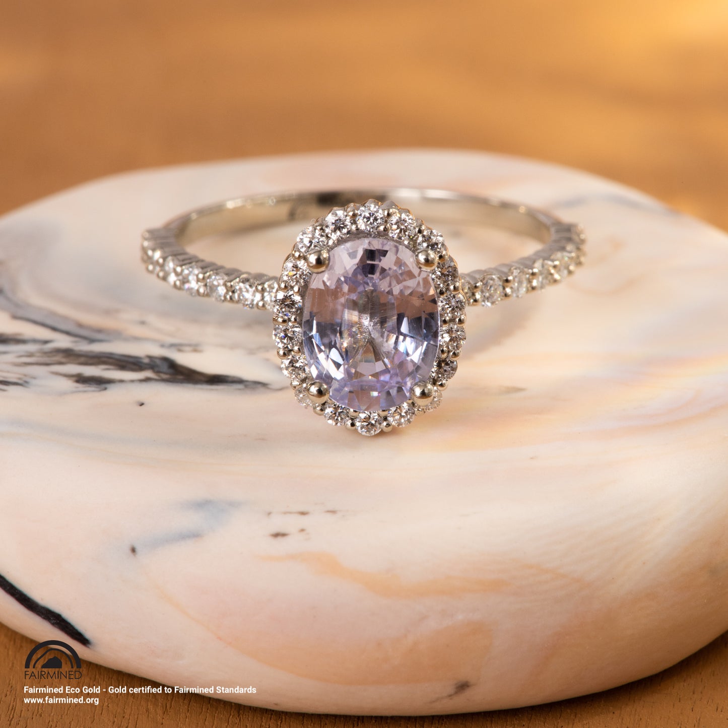 Lavender Halo Ring