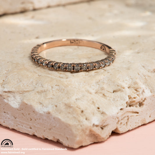 Speckled Diamond Eternity Band in Fairmined Gold