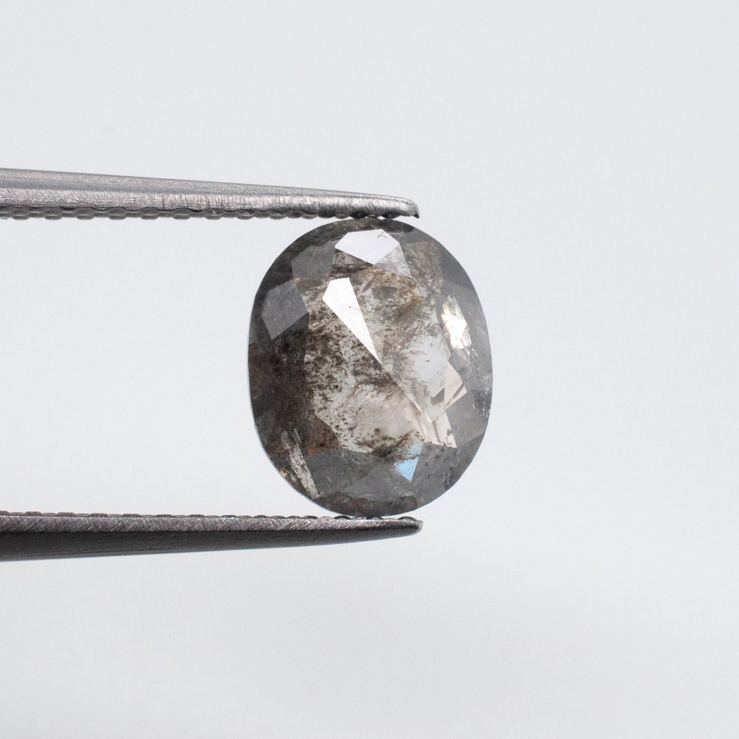 1.11ct Oval Shaped Loose Salt & Pepper Diamond