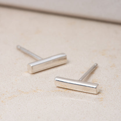 Rectangular Studs in Sterling Silver