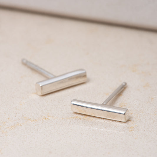 Rectangular Studs in Sterling Silver